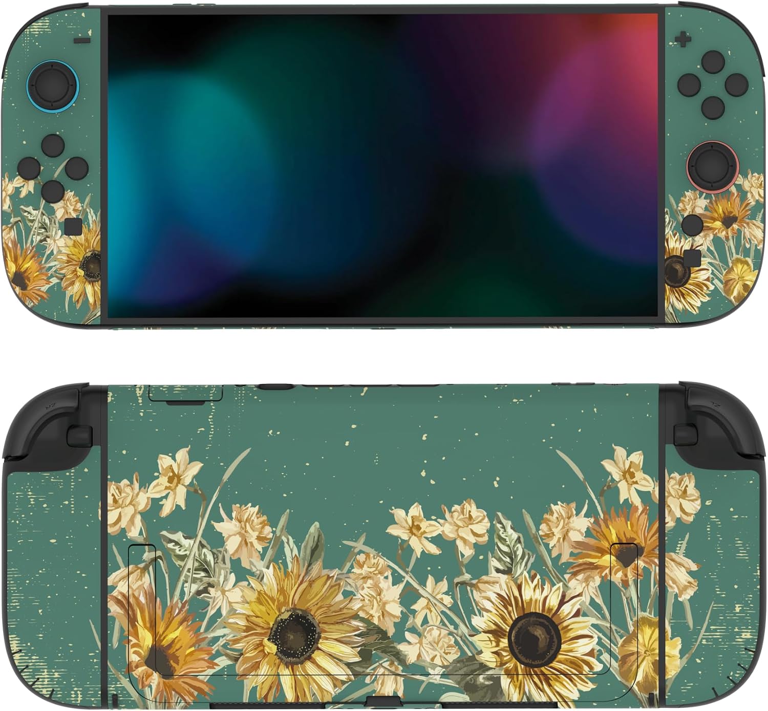 SKIN PARA NINTENDO SWITCH 2 PLAYVITAL 2-PACK DISEÑO GIRASOLES - 4