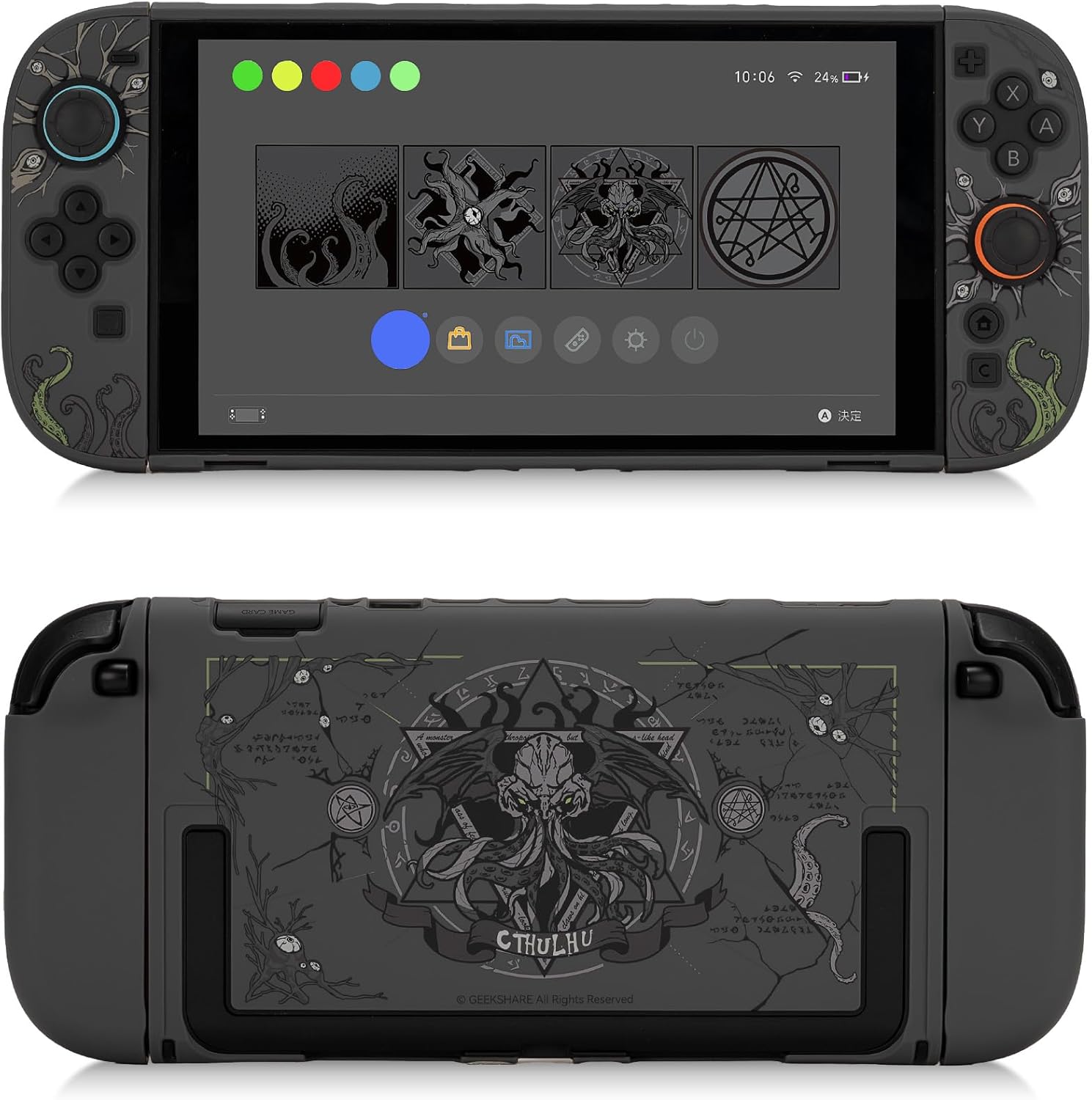 FUNDA PROTECTORA DURA COMPATIBLE CON SWITCH 2 GEEKSHARE CTHULHU - 1