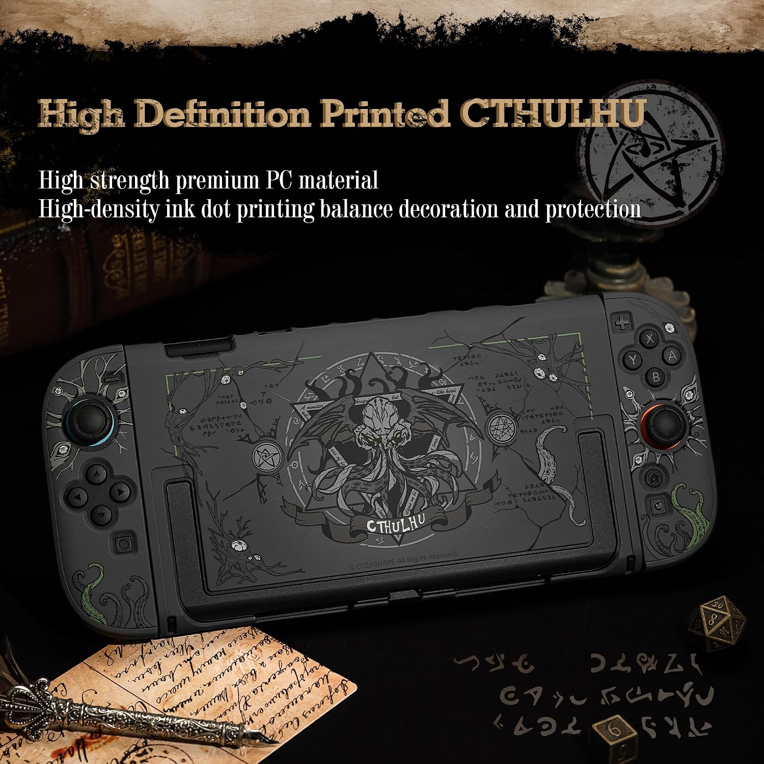 FUNDA PROTECTORA DURA COMPATIBLE CON SWITCH 2 GEEKSHARE CTHULHU - 4