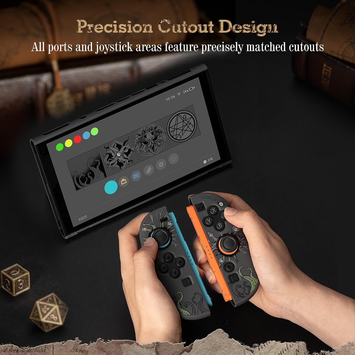 FUNDA PROTECTORA DURA COMPATIBLE CON SWITCH 2 GEEKSHARE CTHULHU - 5