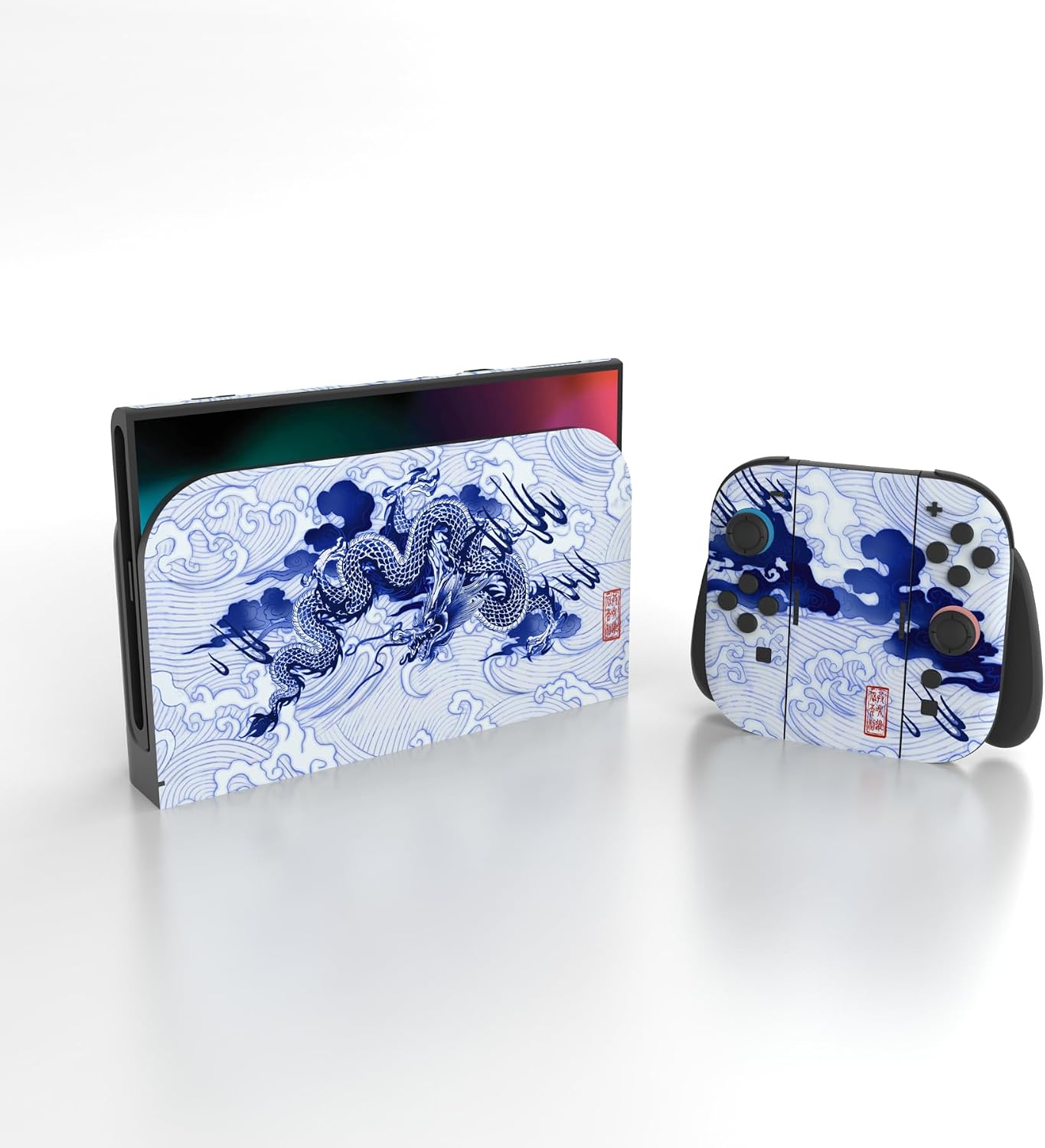 SKIN PARA NINTENDO SWITCH 2 PLAYVITAL 2-PACK QINGHUA PORCELAIN STYLE - 3