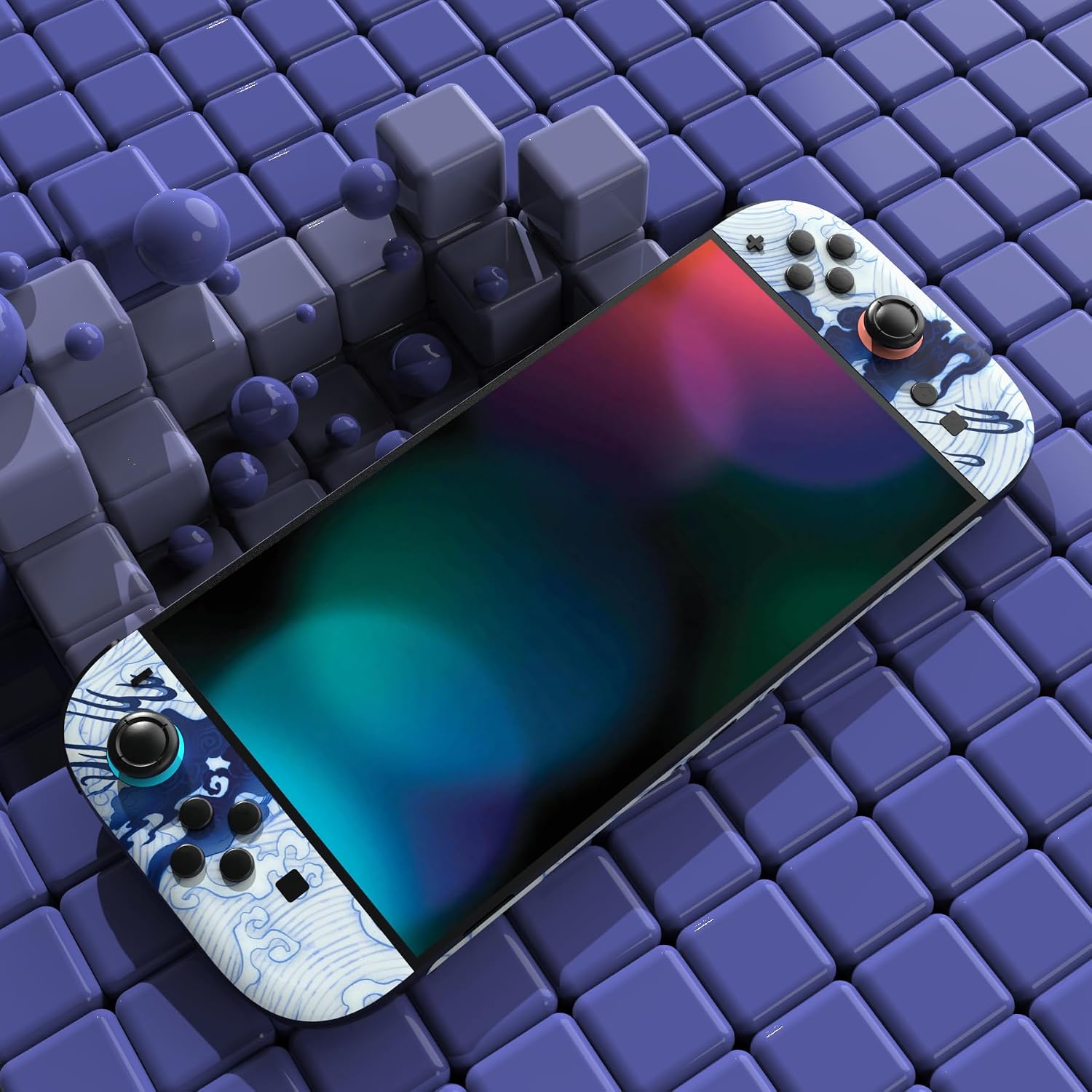 SKIN PARA NINTENDO SWITCH 2 PLAYVITAL 2-PACK QINGHUA PORCELAIN STYLE - 5
