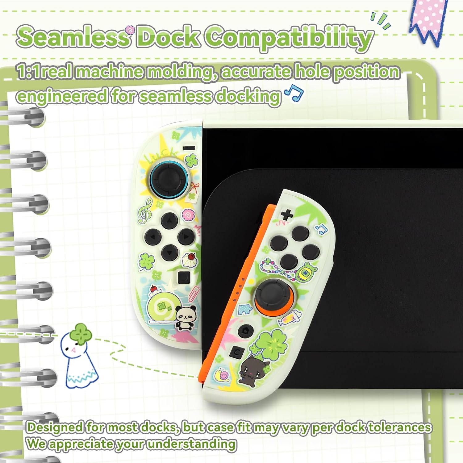FUNDA PROTECTORA DURA COMPATIBLE CON SWITCH 2 GEEKSHARE LUCKY CLOVER MEMO - 3