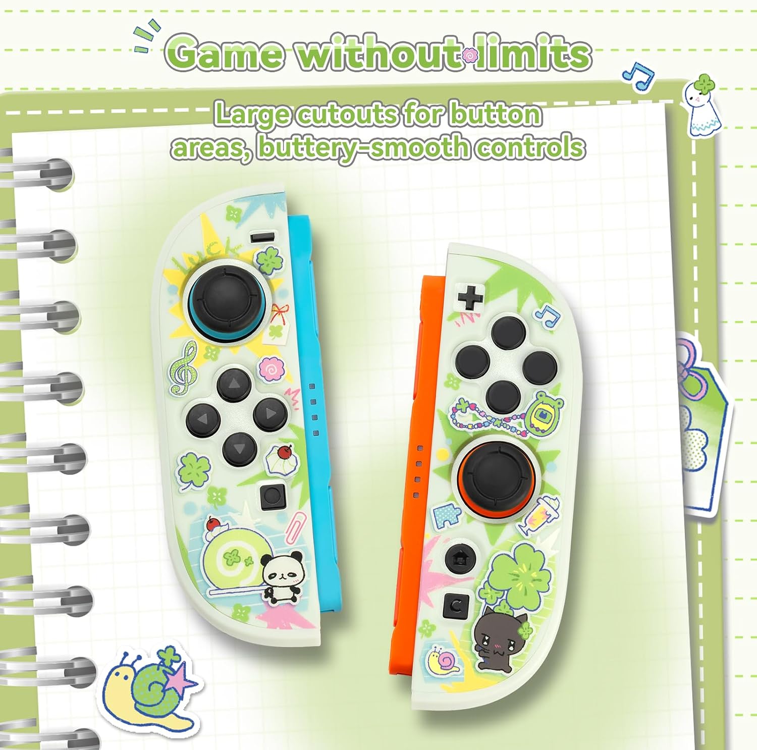 FUNDA PROTECTORA DURA COMPATIBLE CON SWITCH 2 GEEKSHARE LUCKY CLOVER MEMO - 4