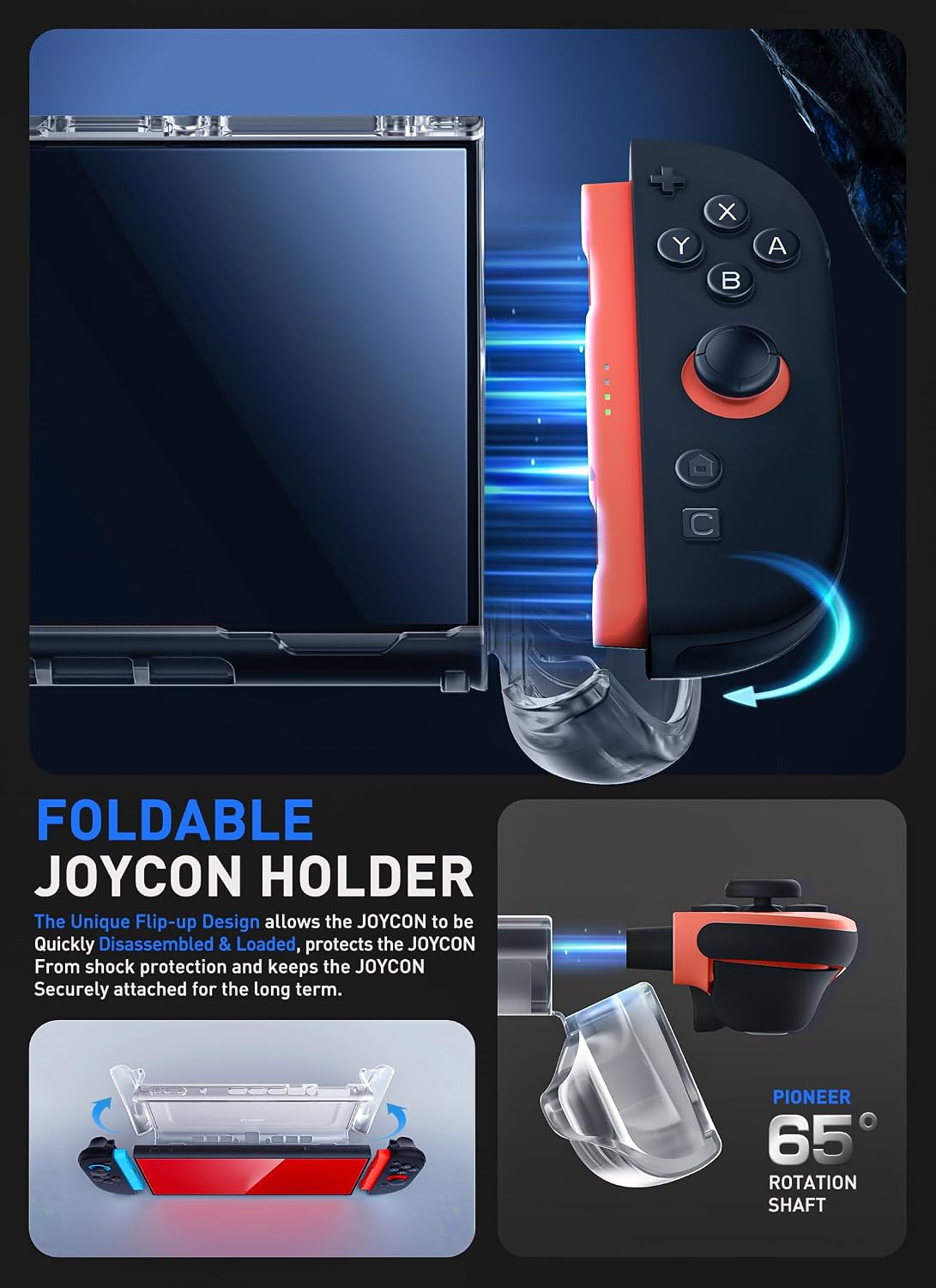 FUNDA TRANSPARENTE MUMBA PARA NINTENDO SWITCH 2 CARCASA PROTECTORA ULTRA DELGADA - 3