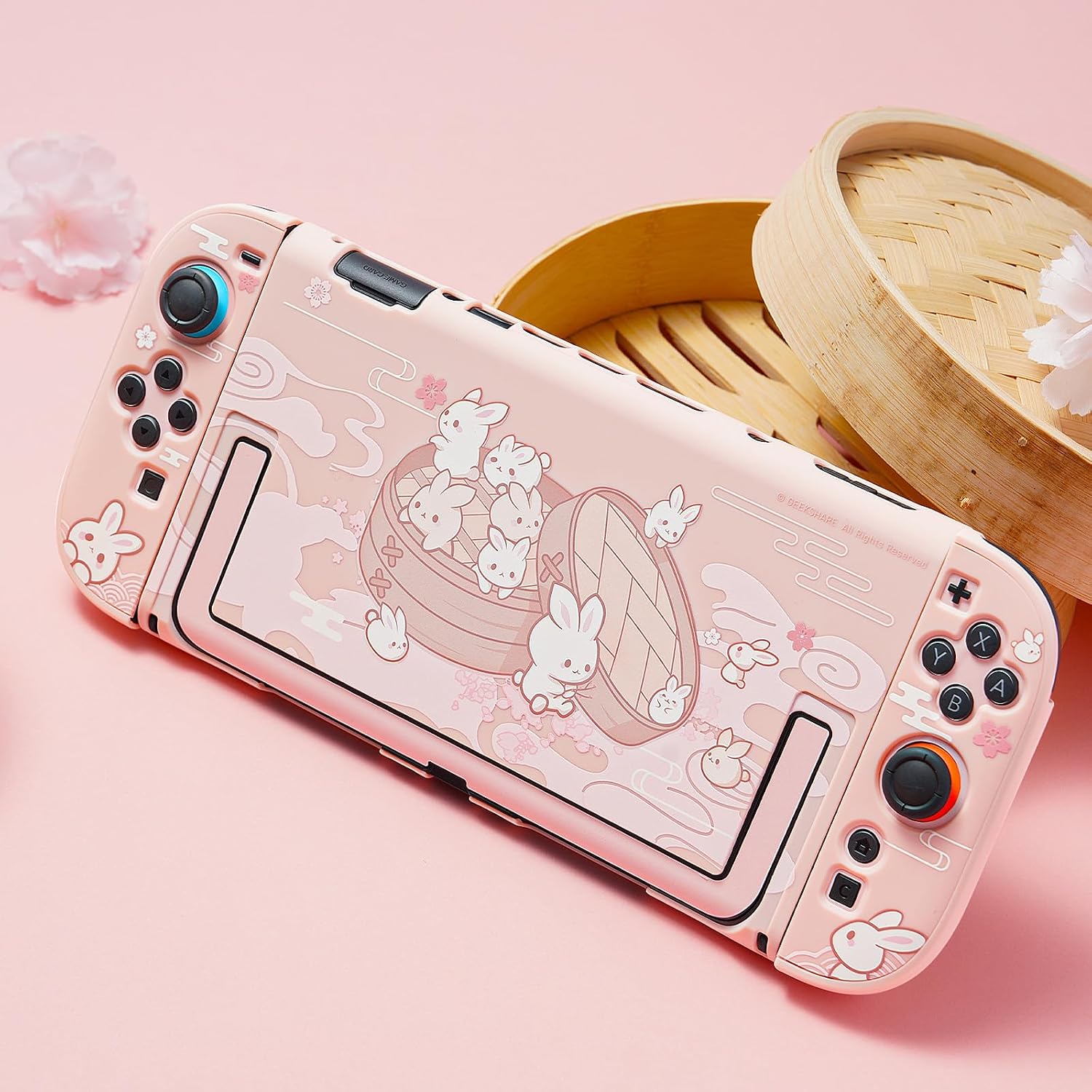 FUNDA RÍGIDA PROTECTORA GEEKSHARE COMPATIBLE CON SWITCH 2 ROSA - 5