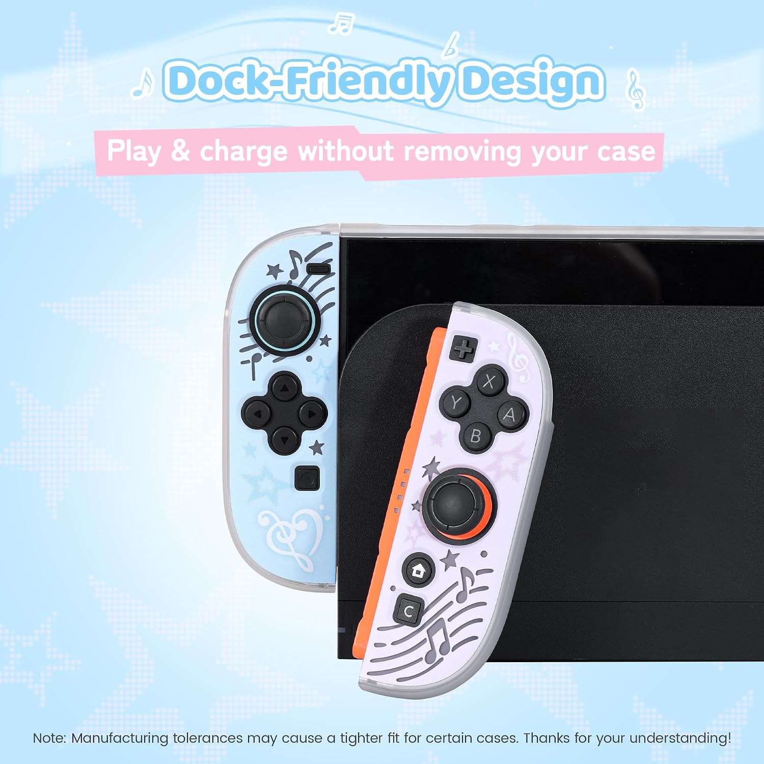 FUNDA PROTECTORA GEEKSHARE PARA SWITCH 2 NOTAS MUSICALES - 3