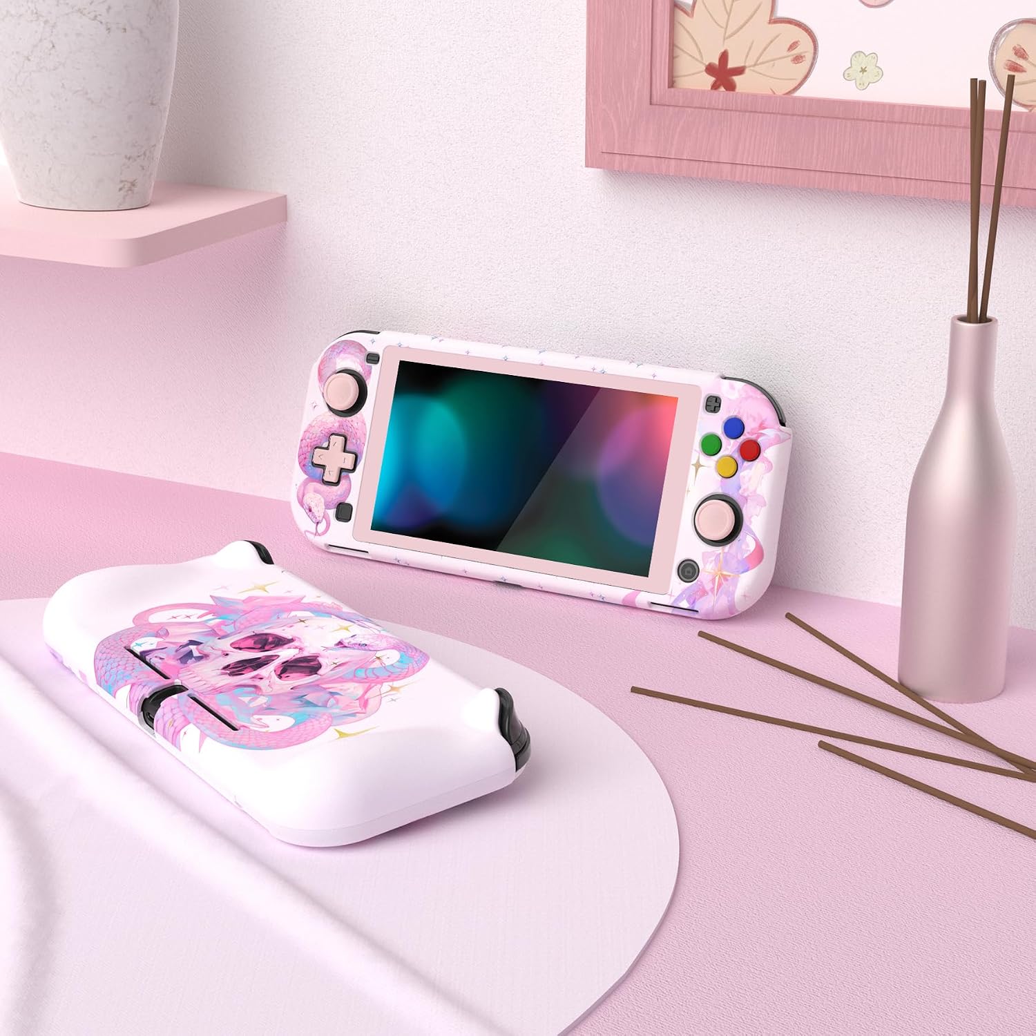 FUNDA PROTECTORA PLAYVITAL ZEALPROTECT PARA NINTENDO SWITCH LITE CON PROTECTOR DE PANTALLA Y GRIPS - 3