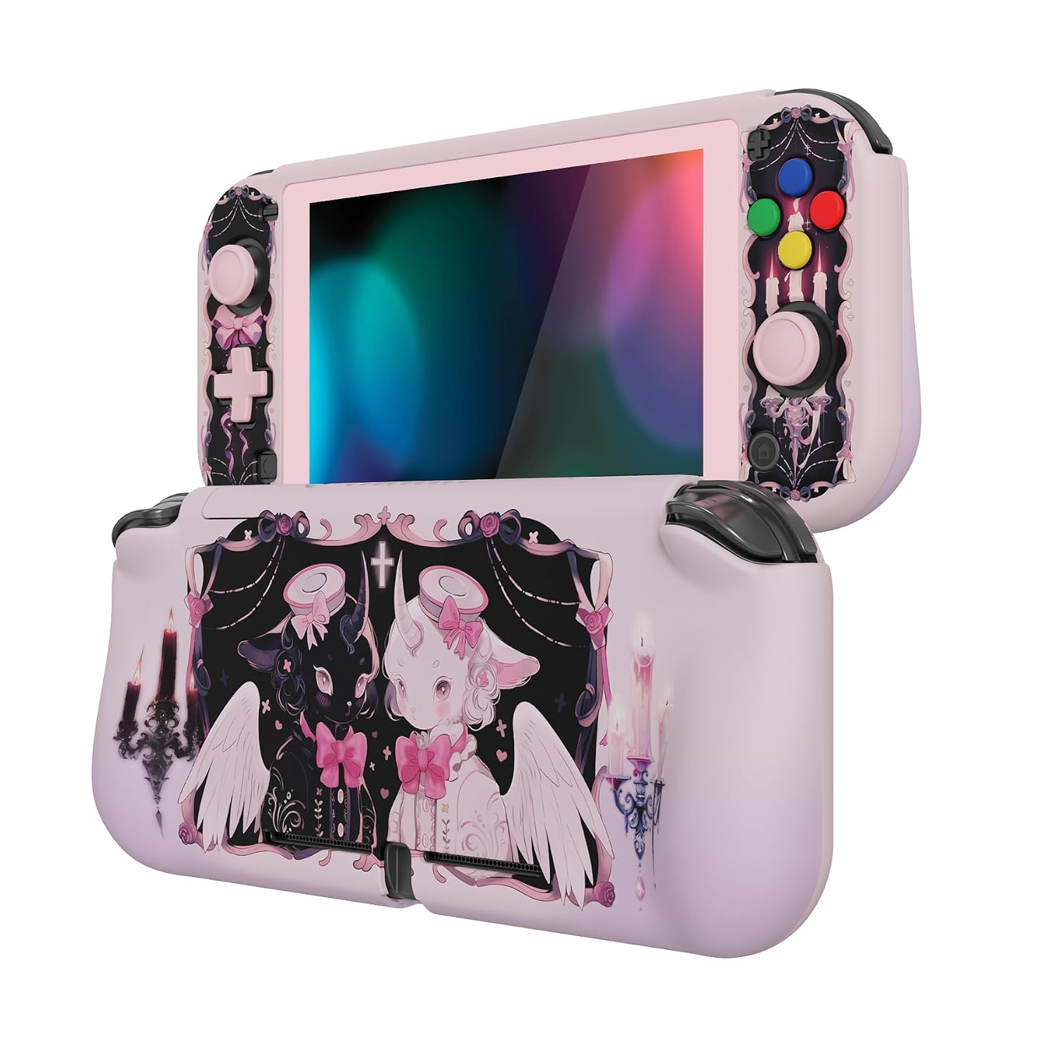 FUNDA PROTECTORA PLAYVITAL ZEALPROTECT HALLOWEEN PARA NINTENDO SWITCH LITE CON GRIP ERGONÓMICO Y PROTECTOR DE PANTALLA - 1