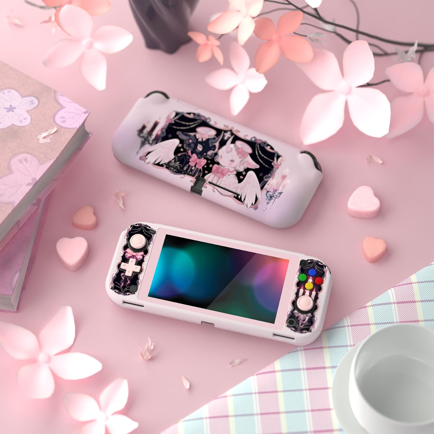 FUNDA PROTECTORA PLAYVITAL ZEALPROTECT HALLOWEEN PARA NINTENDO SWITCH LITE CON GRIP ERGONÓMICO Y PROTECTOR DE PANTALLA - 3