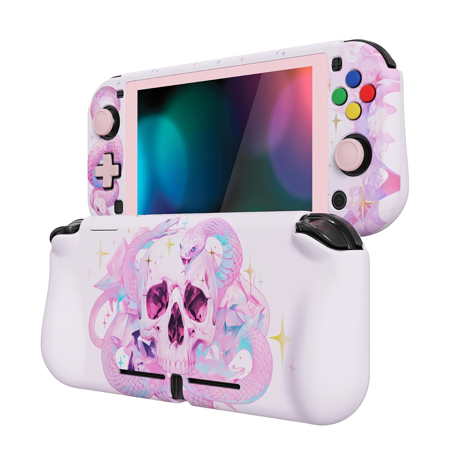FUNDA PROTECTORA PLAYVITAL ZEALPROTECT PARA NINTENDO SWITCH LITE CELESTIAL SERPENT'S EMBRACE - 1
