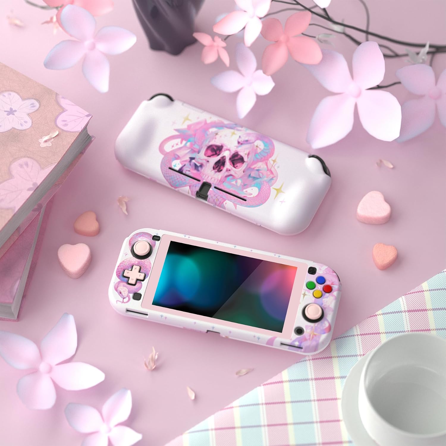 FUNDA PROTECTORA PLAYVITAL ZEALPROTECT PARA NINTENDO SWITCH LITE CELESTIAL SERPENT'S EMBRACE - 4