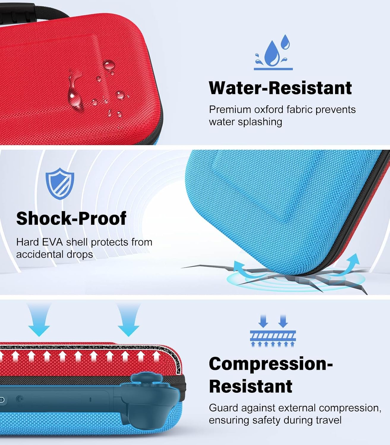 FUNDA MOKO PARA NINTENDO SWITCH 2 2025 CON CAPACIDAD PARA 10 CARTUCHOS Y BOLSILLOS - 5
