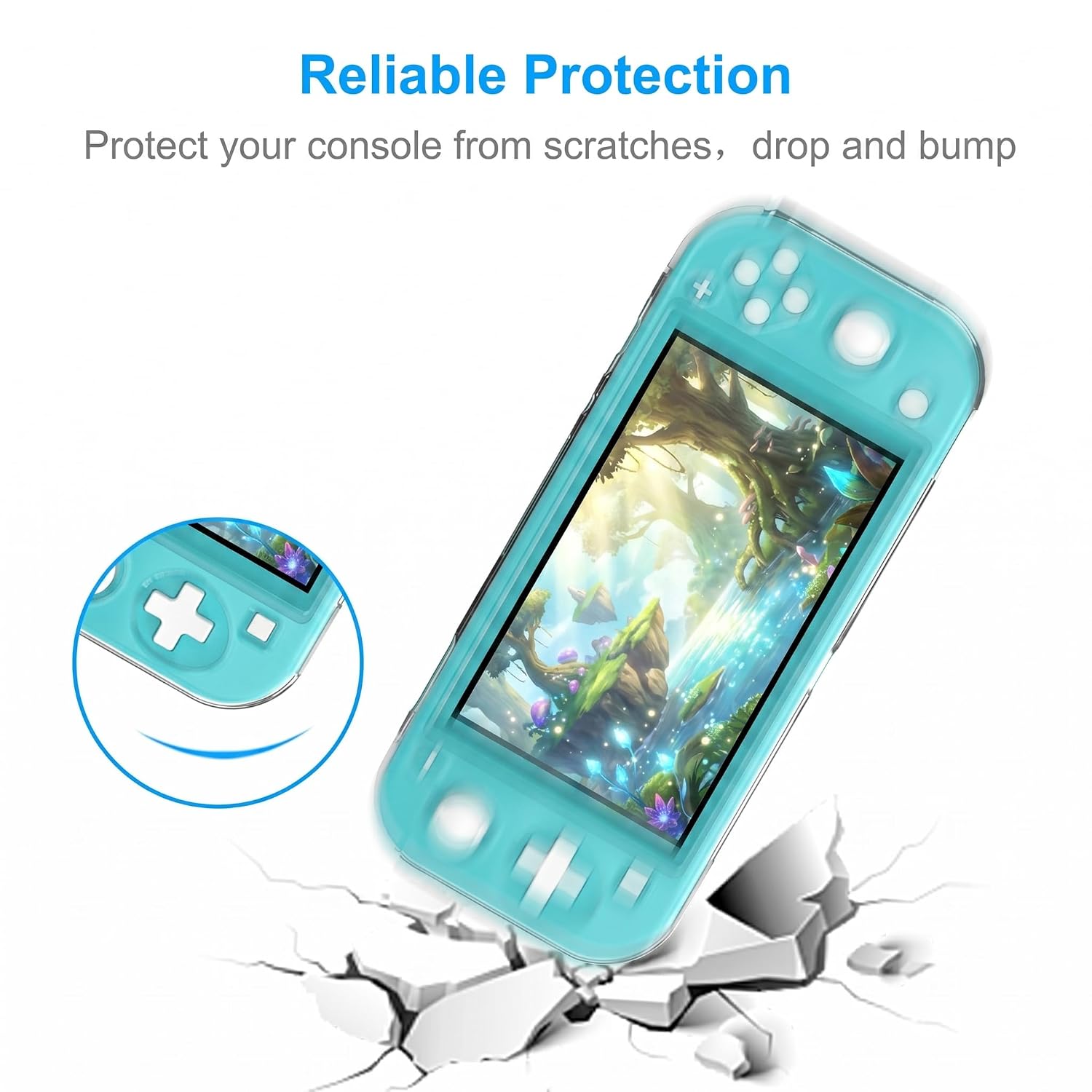 ESTUCHE PROTECTOR FYOUNG PARA SWITCH LITE TRANSPARENTE RÍGIDO - 4