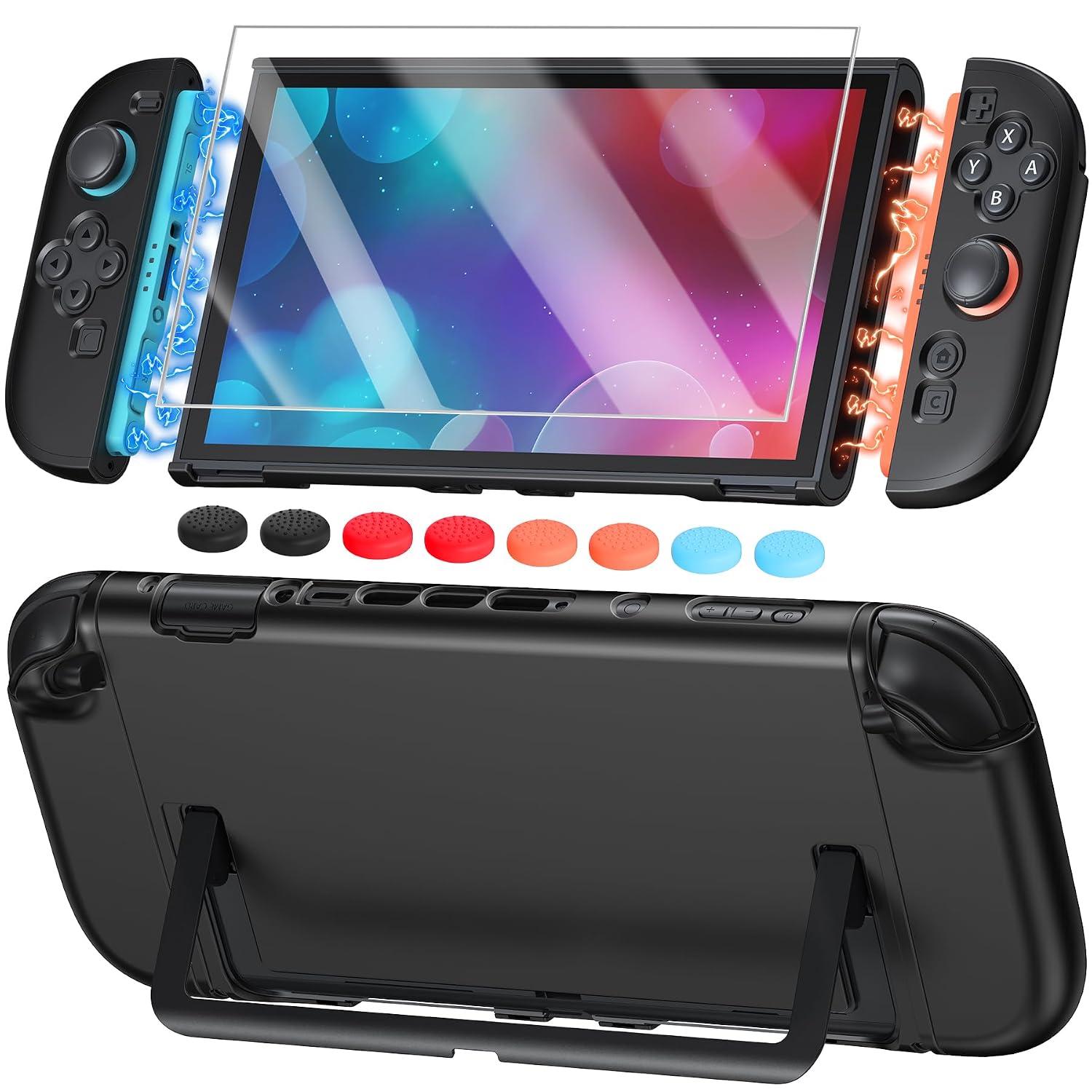 FUNDA PARA SWITCH 2 FYOUNG CON PROTECTOR DE PANTALLA Y ACCESORIOS - 1