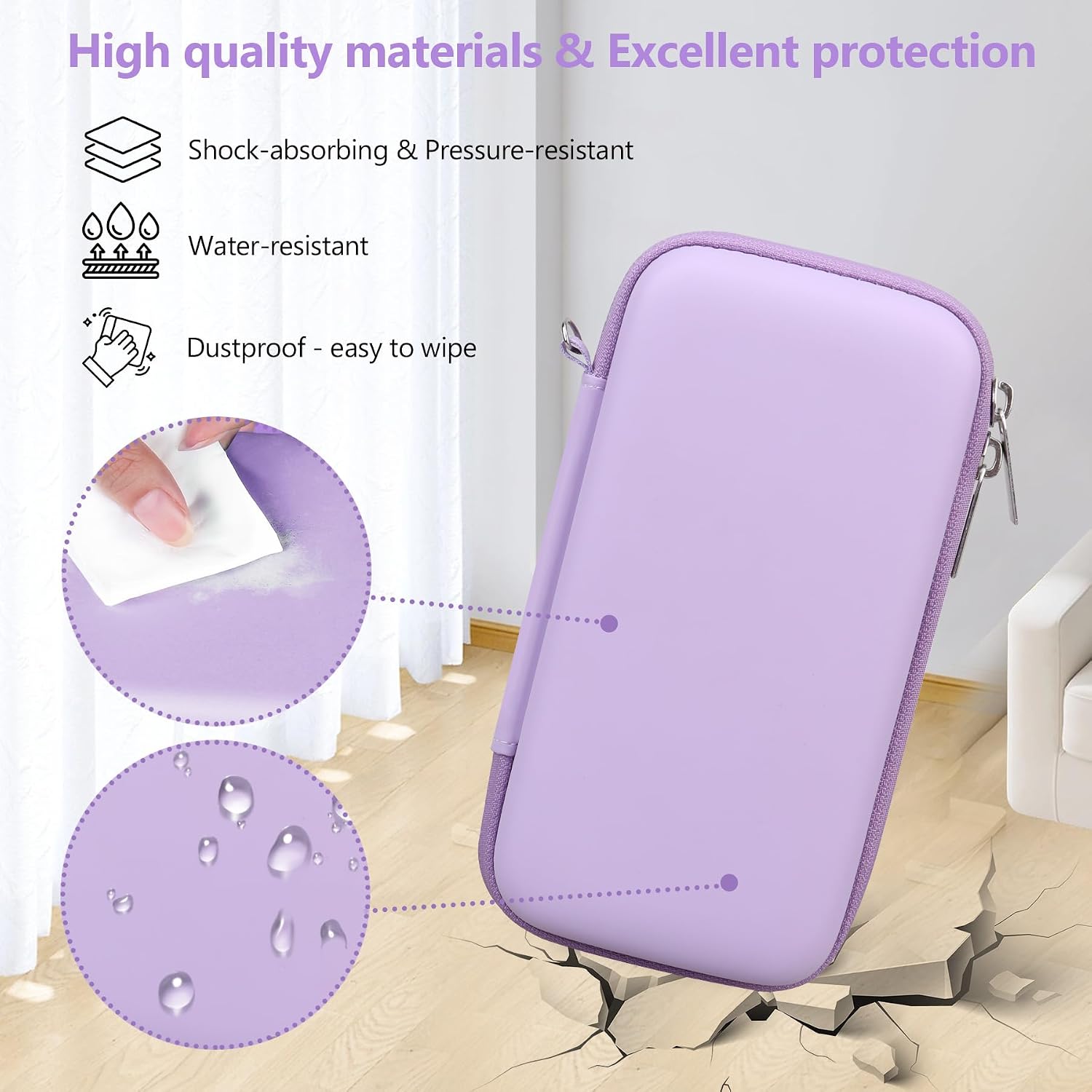 ESTUCHE RÍGIDO SUPMAY PARA NINTENDO DS LITE MORADO - 5