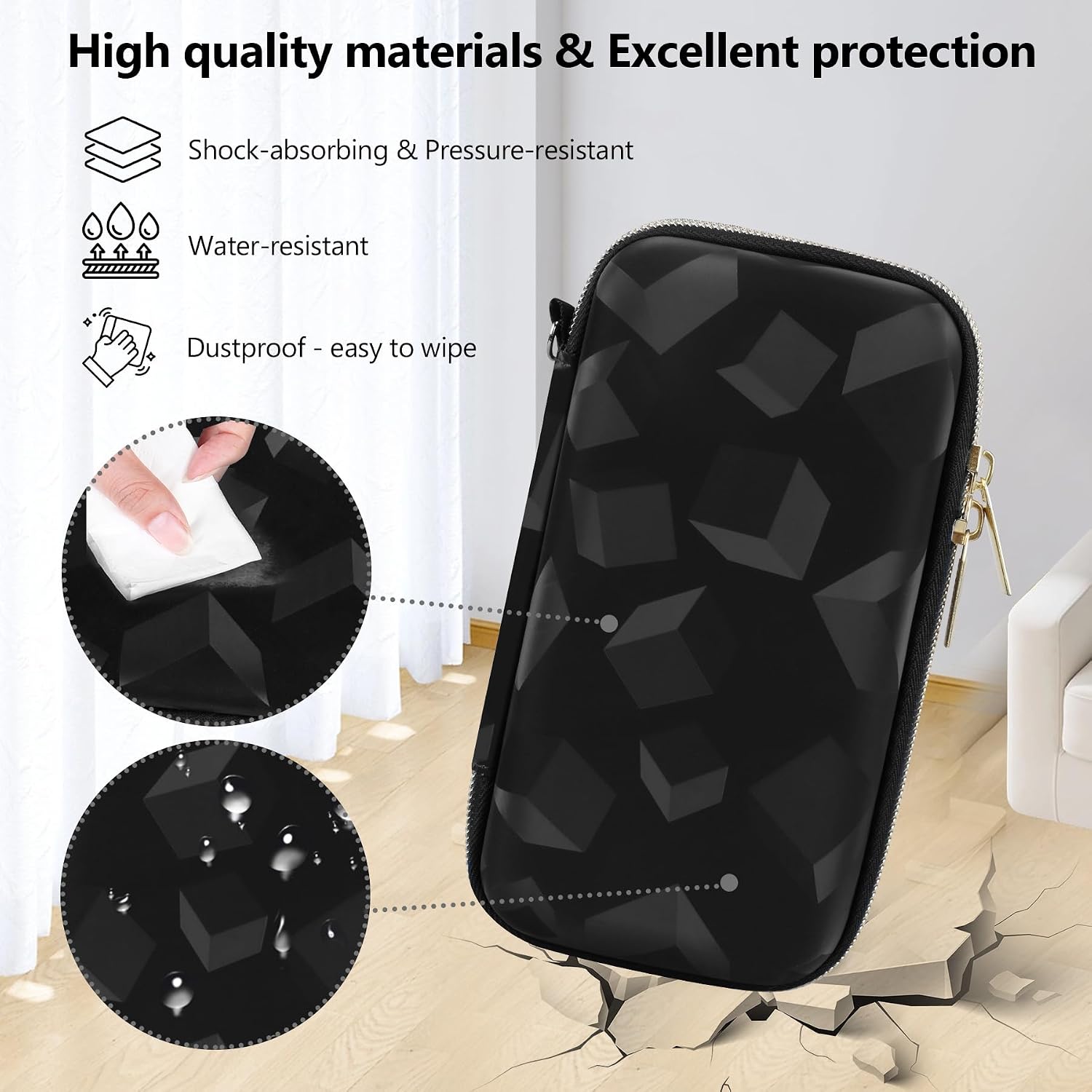 ESTUCHE RÍGIDO SUPMAY PARA NINTENDO DS LITE NEGRO - 4