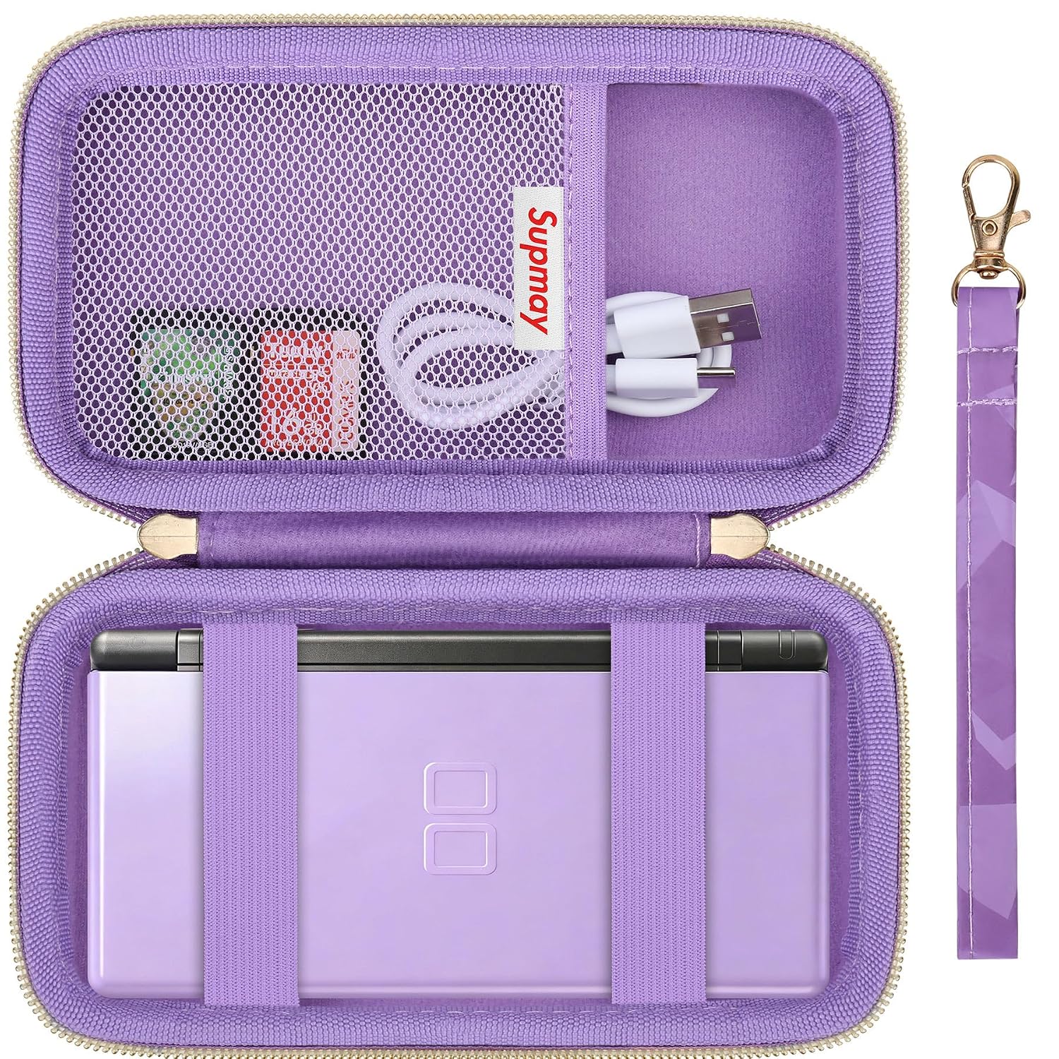 ESTUCHE RÍGIDO SUPMAY PARA NINTENDO DS LITE MORADO - 1