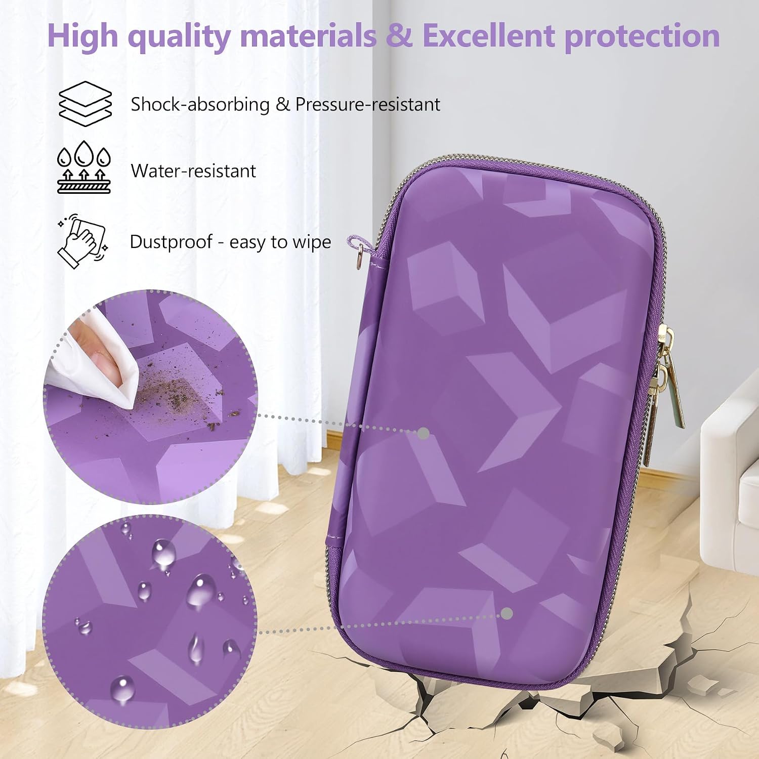 ESTUCHE RÍGIDO SUPMAY PARA NINTENDO DS LITE MORADO - 4