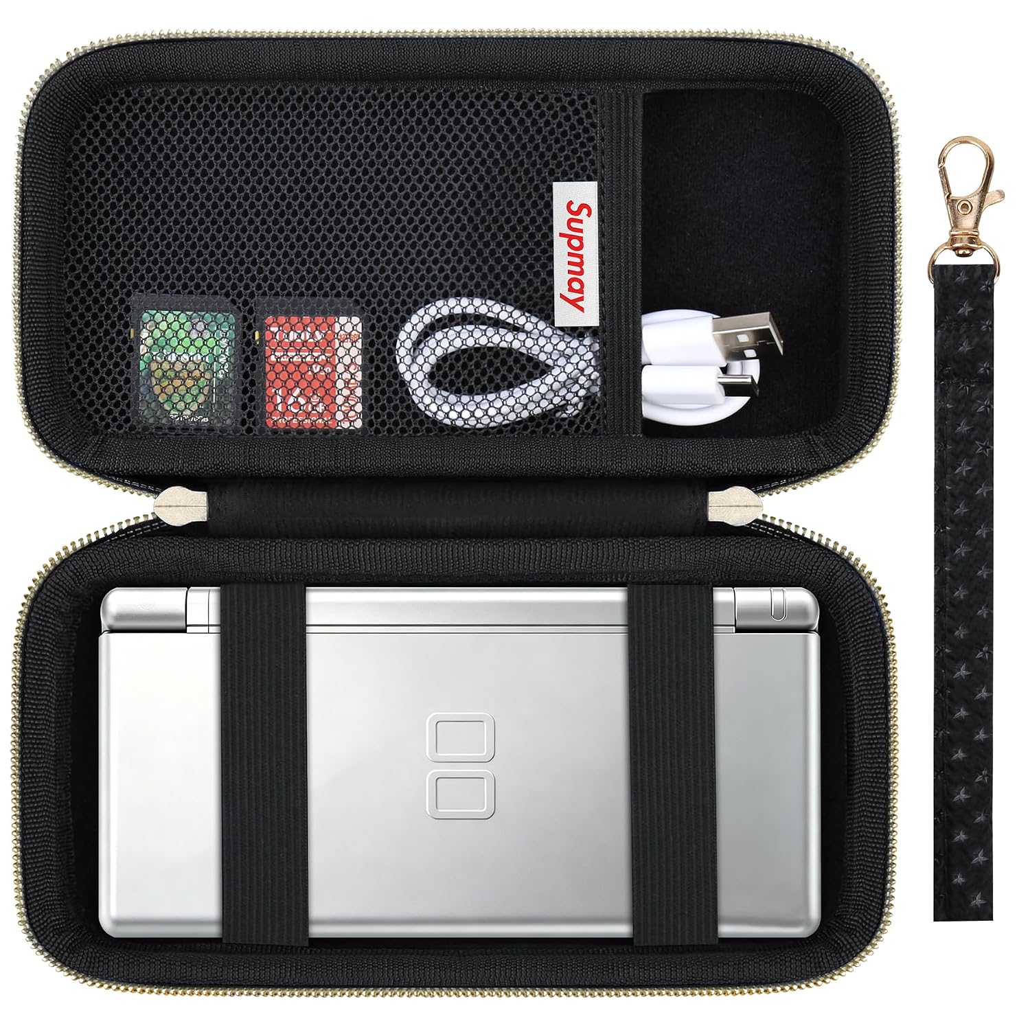 ESTUCHE RÍGIDO SUPMAY PARA NINTENDO DS LITE NEGRO - 1