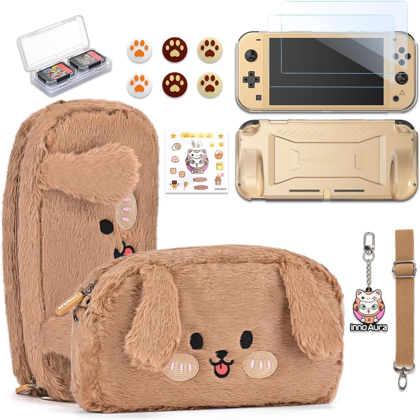 FUNDA PARA SWITCH LITE INNOAURA CON ACCESORIOS 14 EN 1 COLOR PERRO - 1