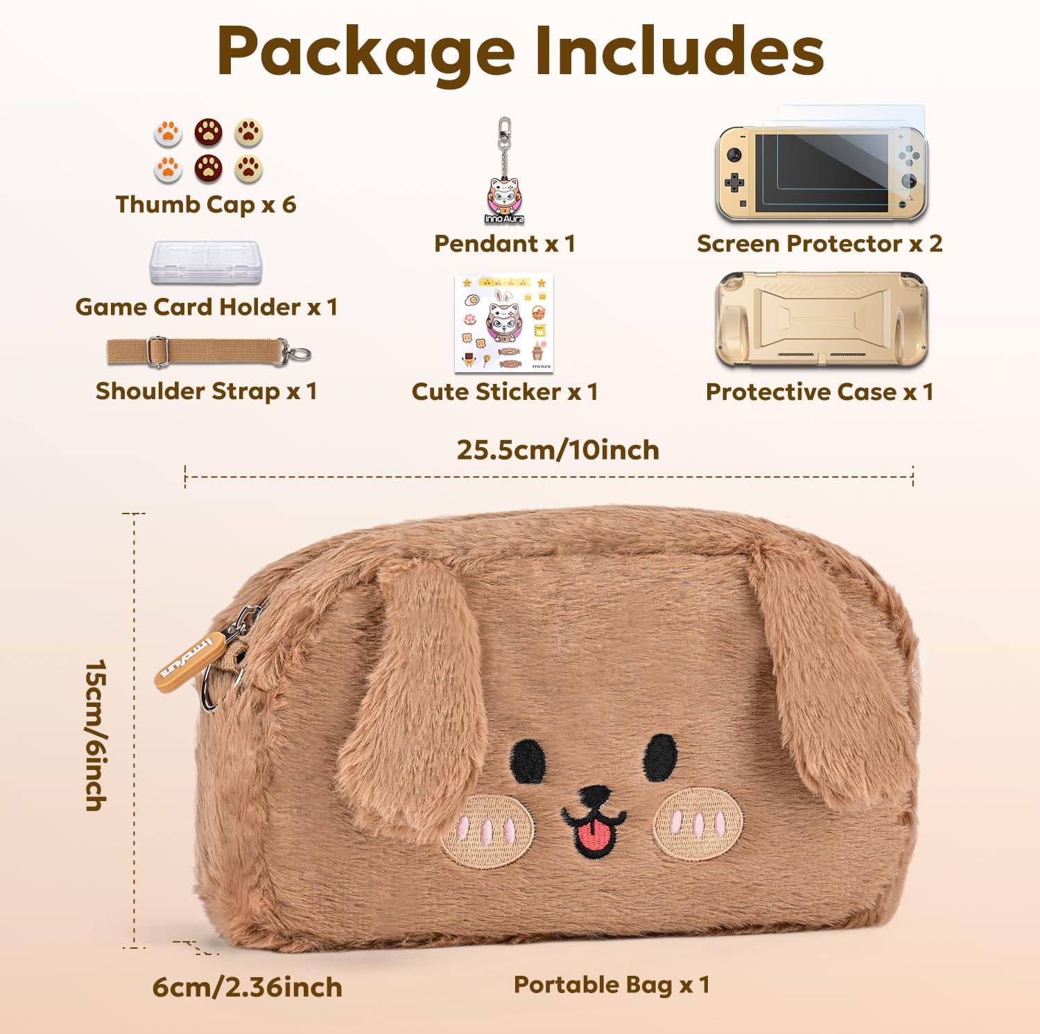 FUNDA PARA SWITCH LITE INNOAURA CON ACCESORIOS 14 EN 1 COLOR PERRO - 4