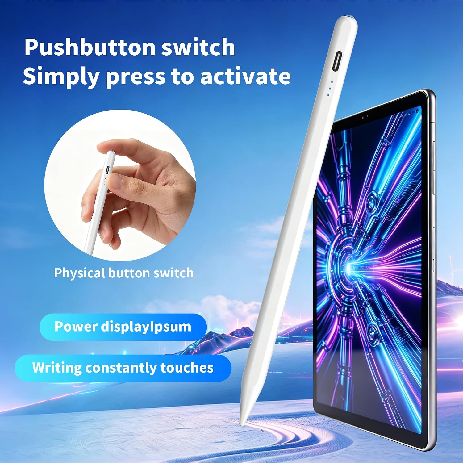 STYLUS YJSK COMPATIBLE CON NINTENDO SWITCH 1/2/OLED Y AMAZON MAX 11 BLANCO - 2