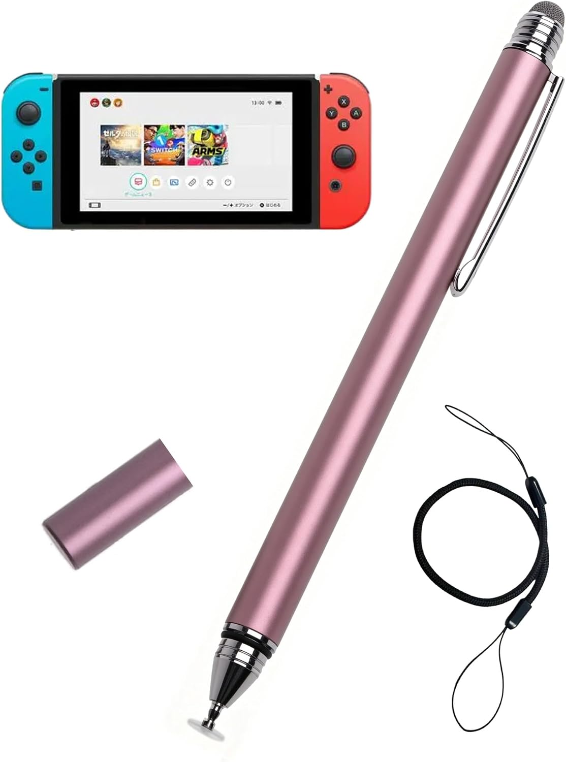 LÁPIZ TÁCTIL 2 EN 1 FLLYNEWRITE PARA NINTENDO SWITCH Y OTROS DISPOSITIVOS ROSA - 1