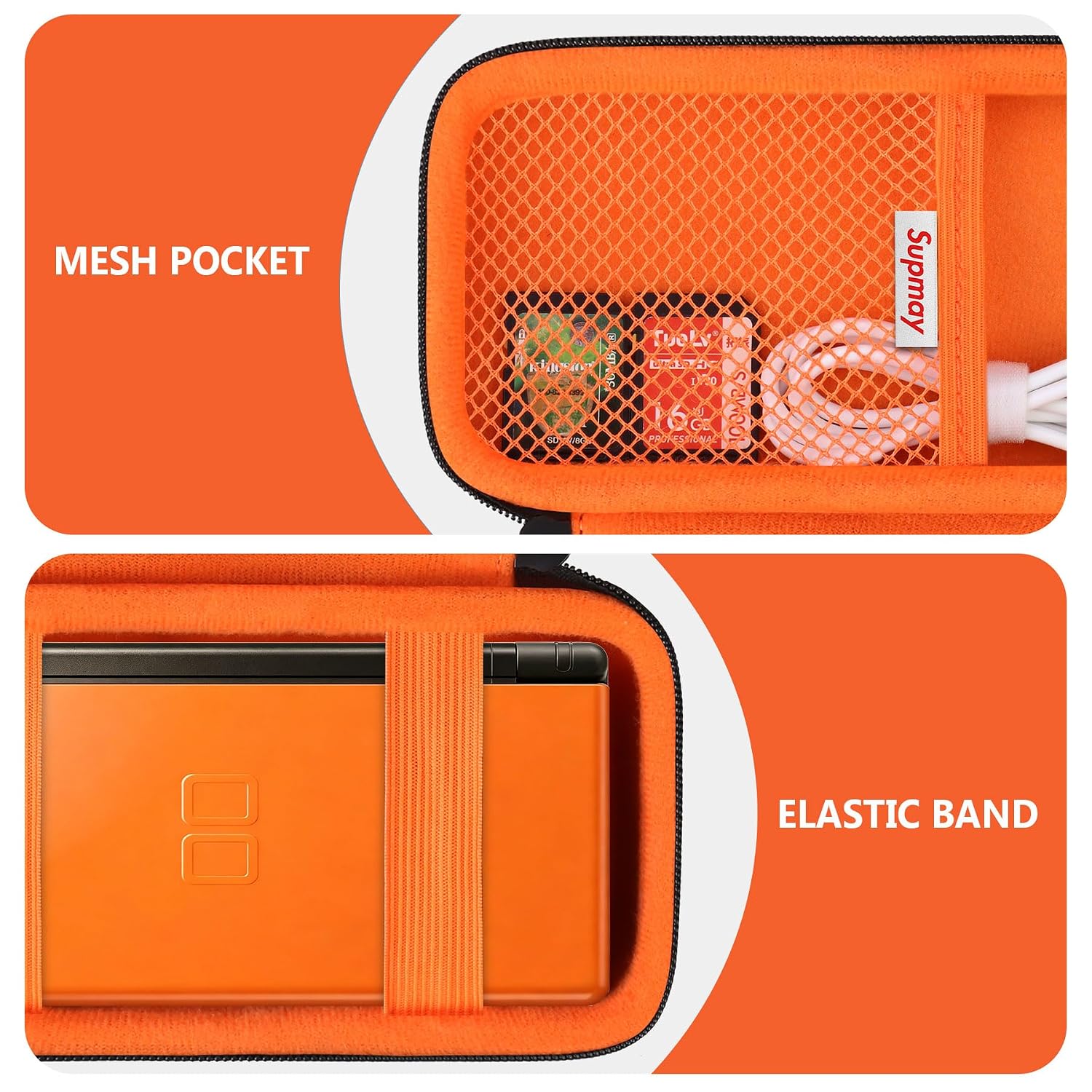 ESTUCHE RÍGIDO SUPMAY PARA NINTENDO DS LITE NARANJA - 4