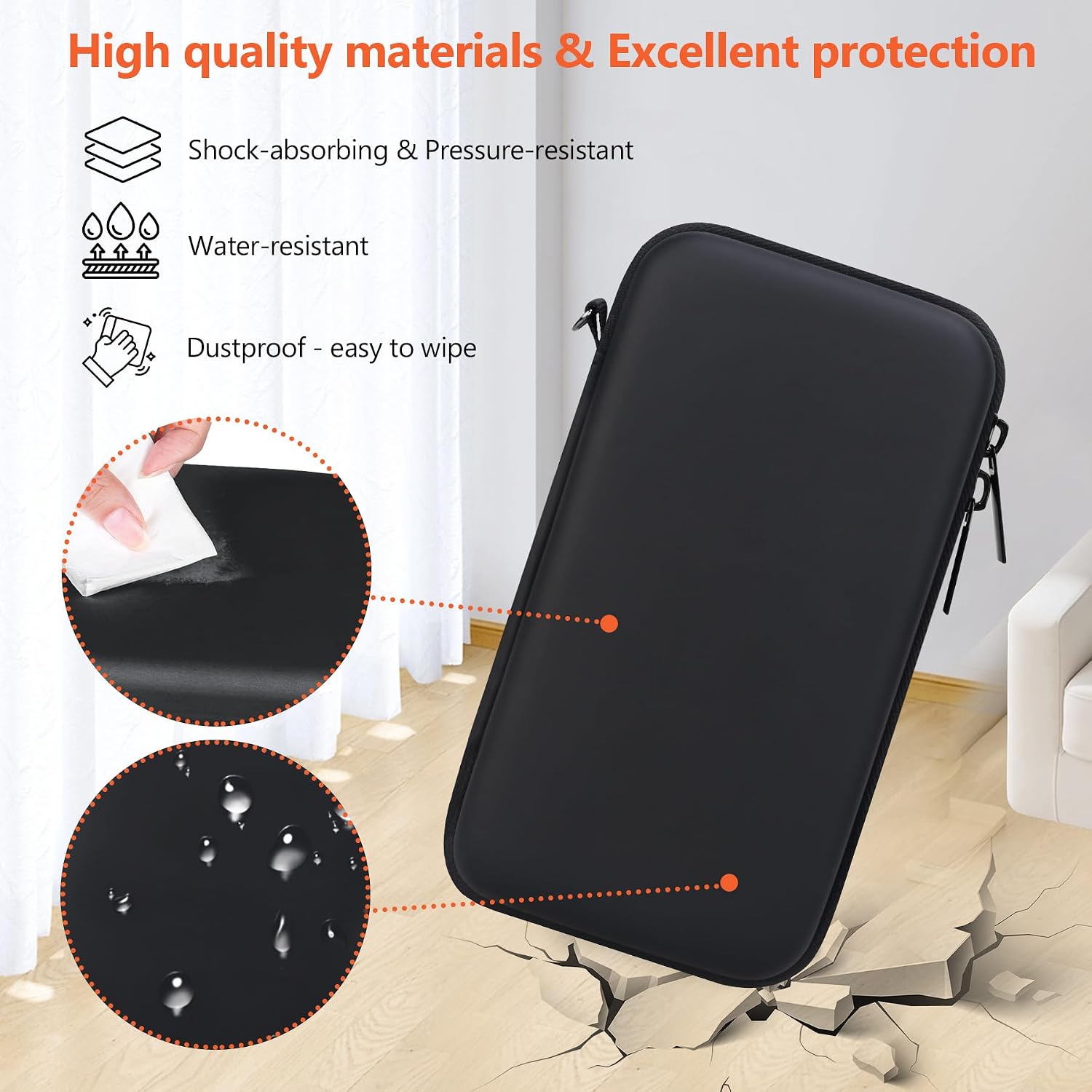 ESTUCHE RÍGIDO SUPMAY PARA NINTENDO DS LITE NARANJA - 5