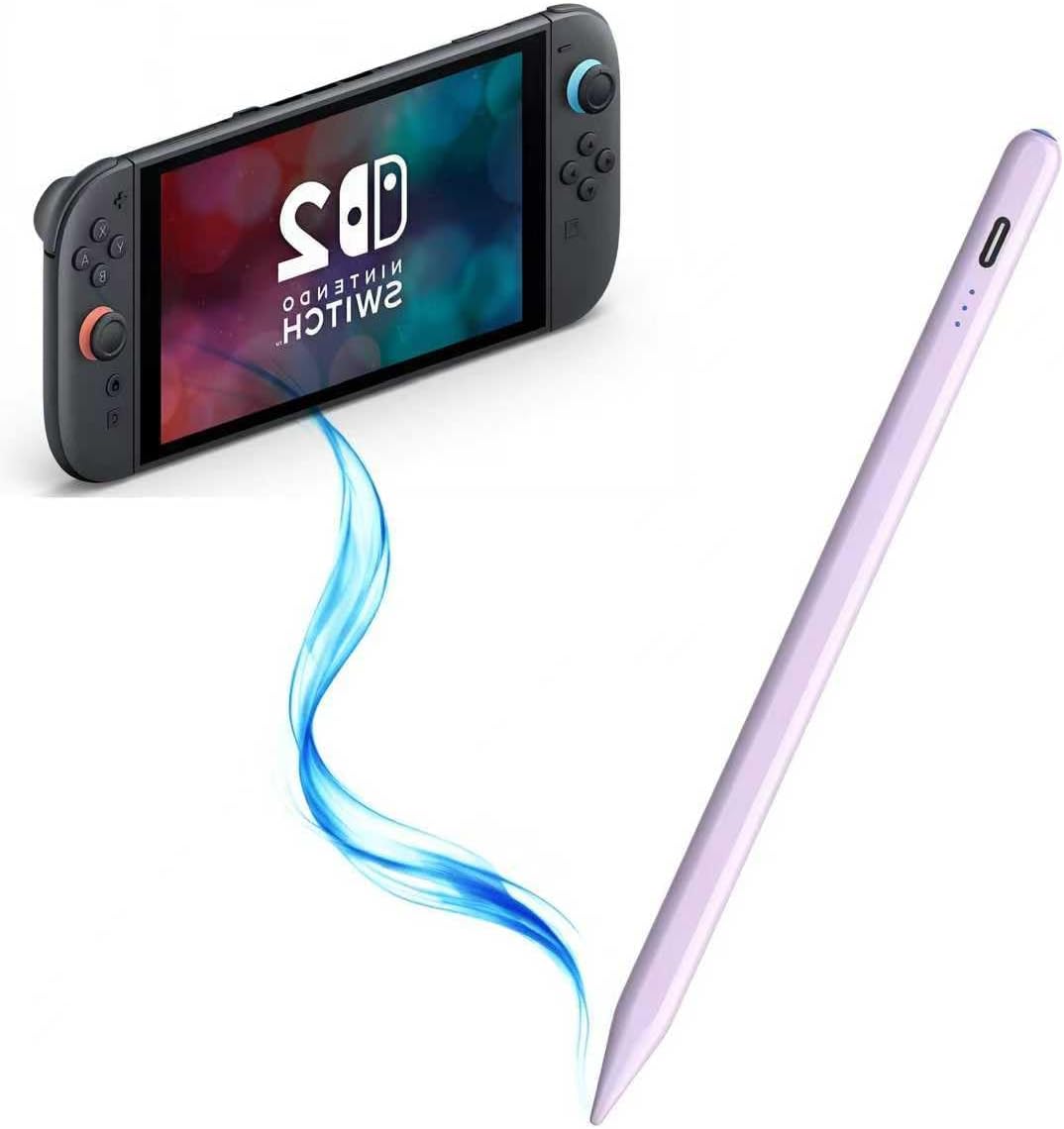 LÁPIZ STYLUS YJSK COMPATIBLE CON NINTENDO SWITCH Y TABLETS ANDROID MORADO - 1