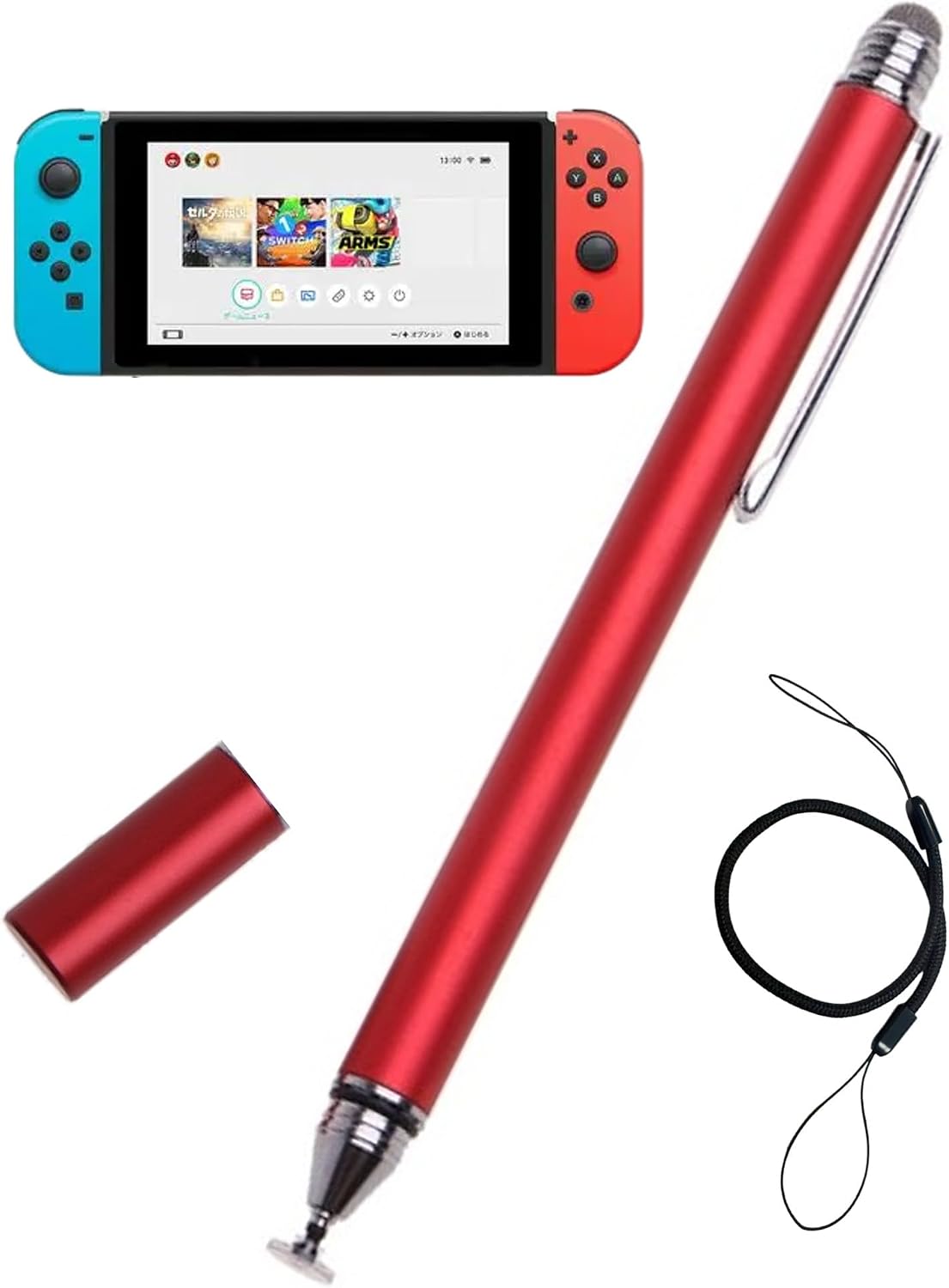 LÁPIZ TÁCTIL FLLYNEWRITE 2 EN 1 PARA NINTENDO SWITCH ROJO - 1