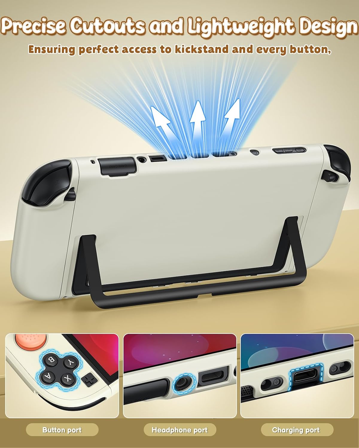 FUNDA RÍGIDA FYOUNG PARA NINTENDO SWITCH 2 CON PROTECTOR DE PANTALLA Y ACCESORIOS - 3