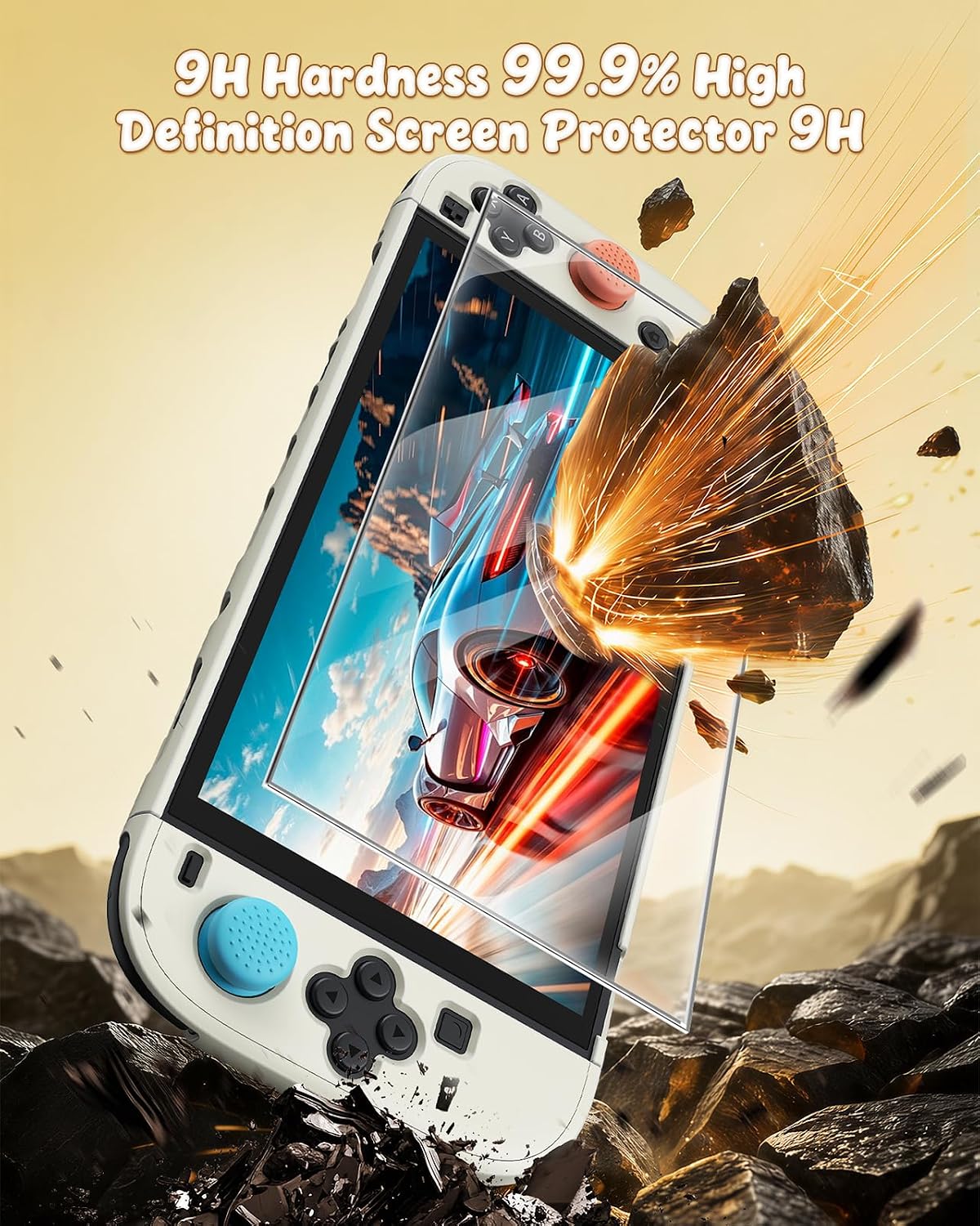 FUNDA RÍGIDA FYOUNG PARA NINTENDO SWITCH 2 CON PROTECTOR DE PANTALLA Y ACCESORIOS - 4