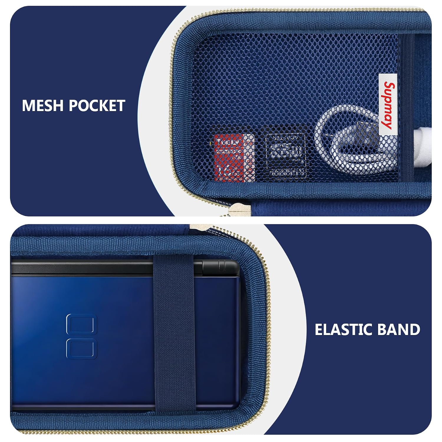 ESTUCHE RÍGIDO SUPMAY PARA NINTENDO DS LITE AZUL - 4