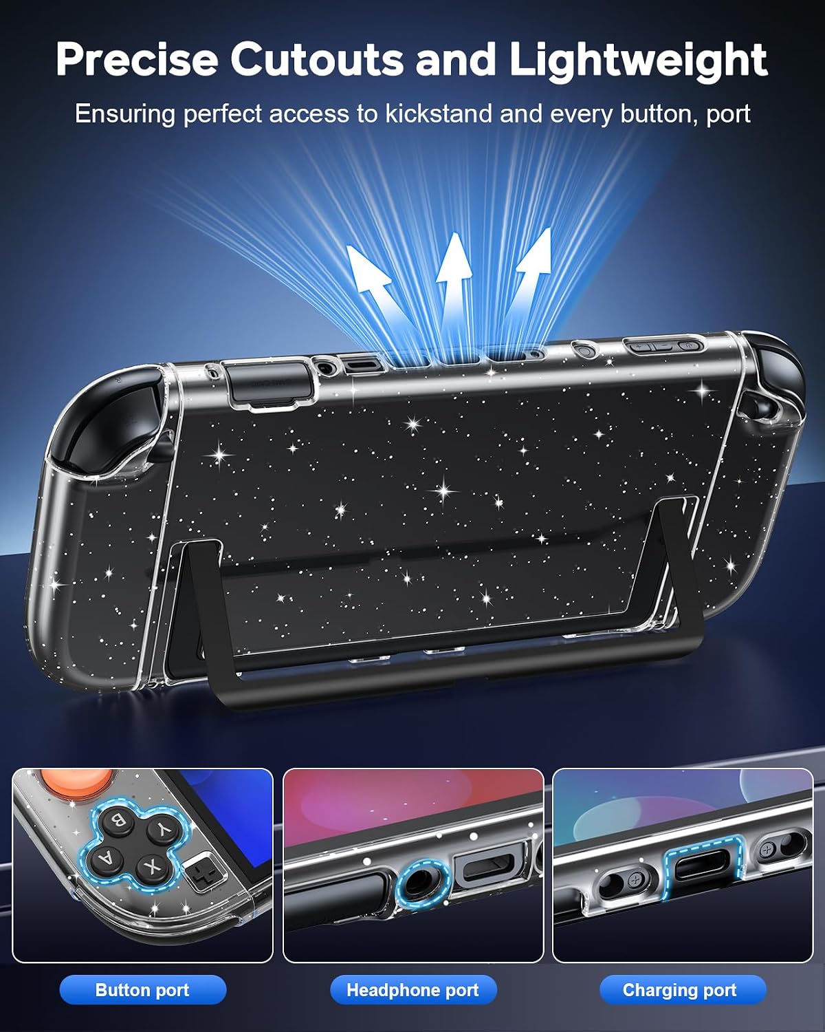 FUNDA PROTECTORA RÍGIDA FYOUNG PARA NINTENDO SWITCH 2 TRANSPARENTE - 3