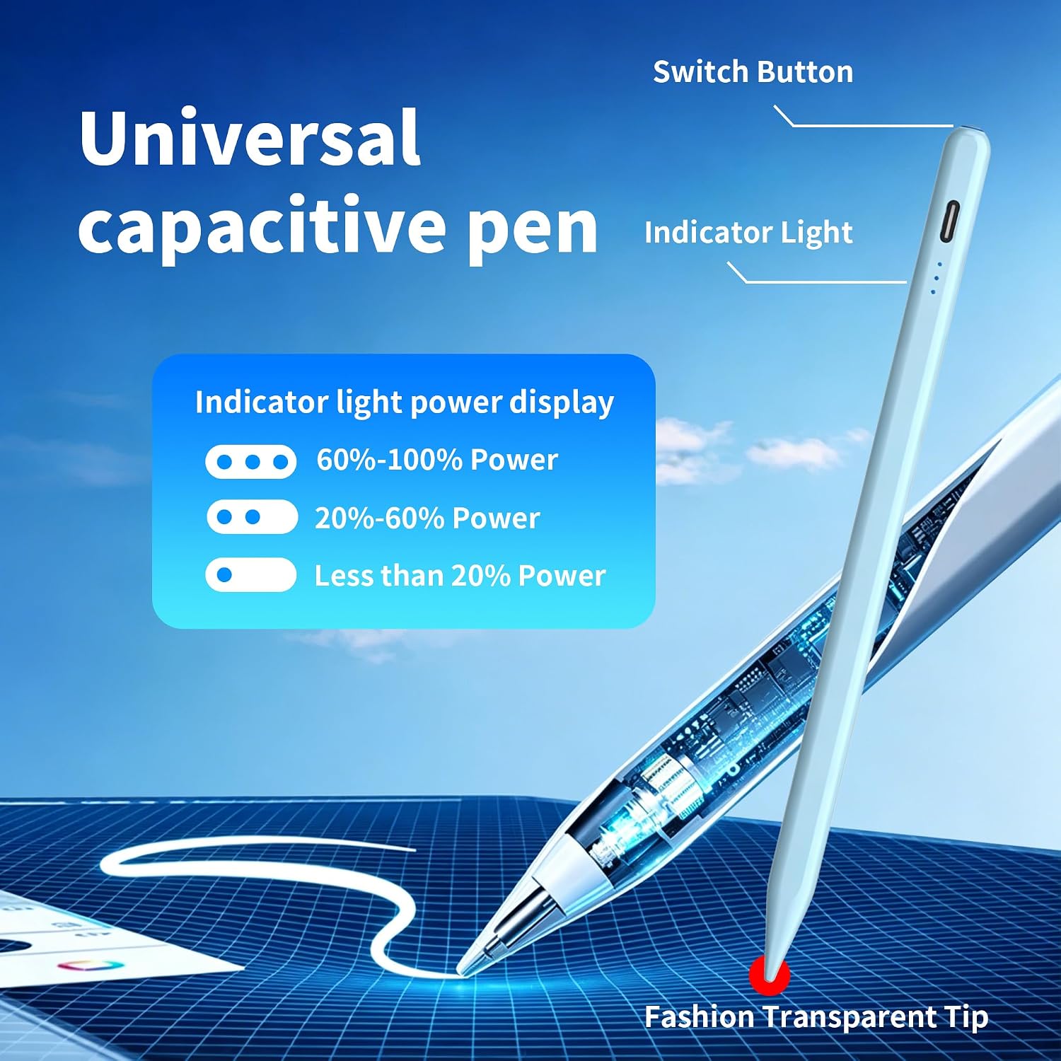 STYLUS PARA NINTENDO SWITCH YJSK AZUL MODELO MEJORADO - 3