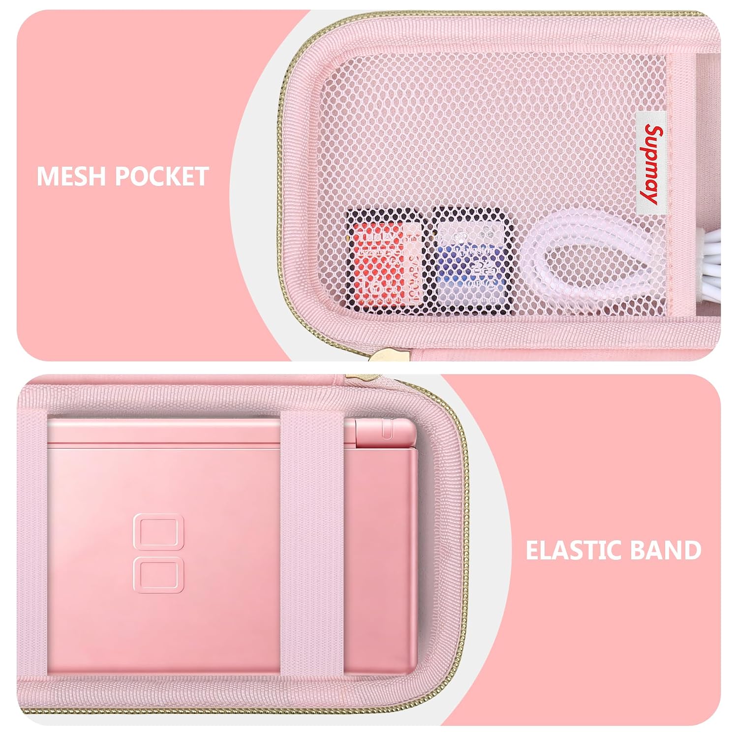 ESTUCHE RÍGIDO SUPMAY PARA NINTENDO DS LITE ROSA - 4