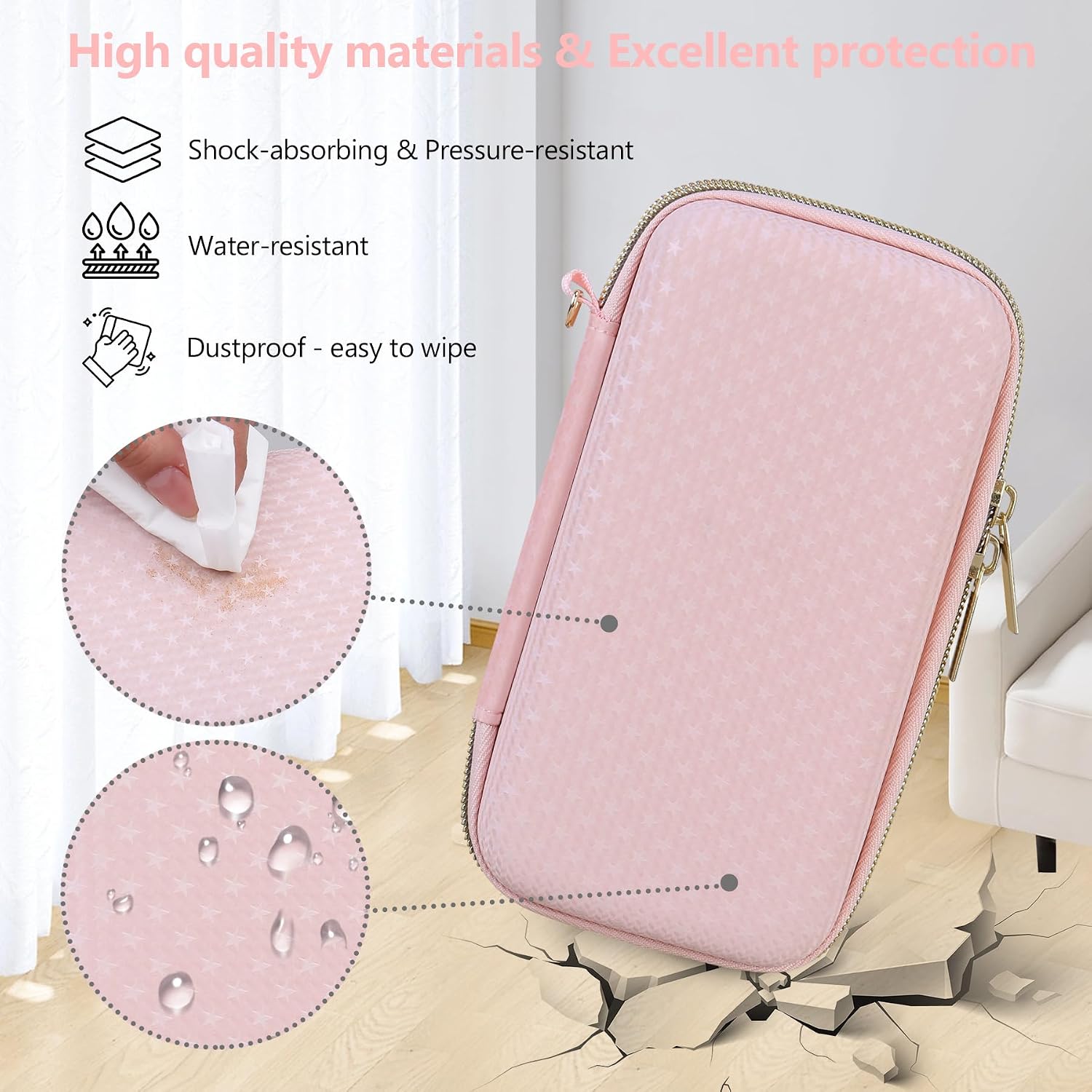 ESTUCHE RÍGIDO SUPMAY PARA NINTENDO DS LITE ROSA - 5
