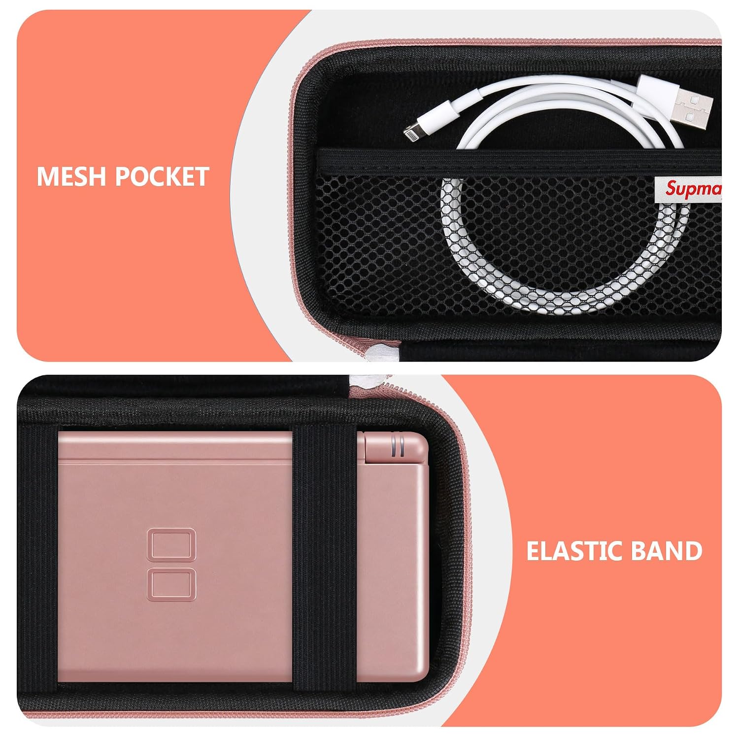 ESTUCHE RÍGIDO SUPMAY PARA NINTENDO DS LITE ROSE GOLD - 4