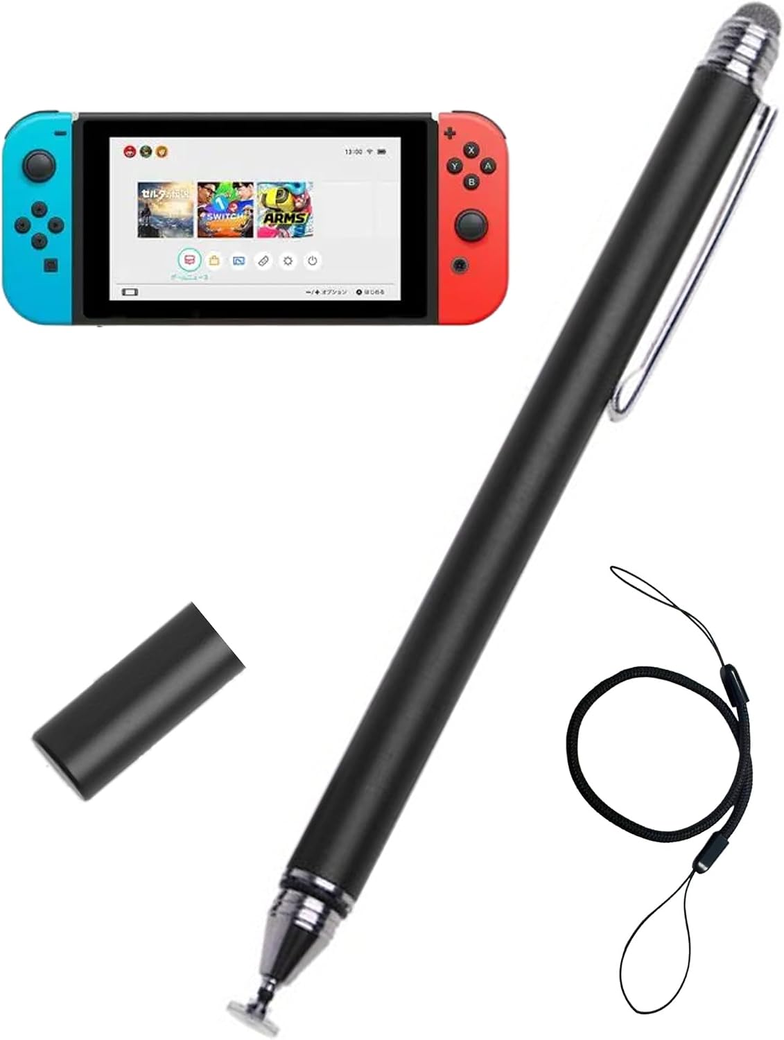LÁPIZ TÁCTIL 2 EN 1 FLLYNEWRITE PARA NINTENDO SWITCH Y OTROS DISPOSITIVOS, NEGRO - 1