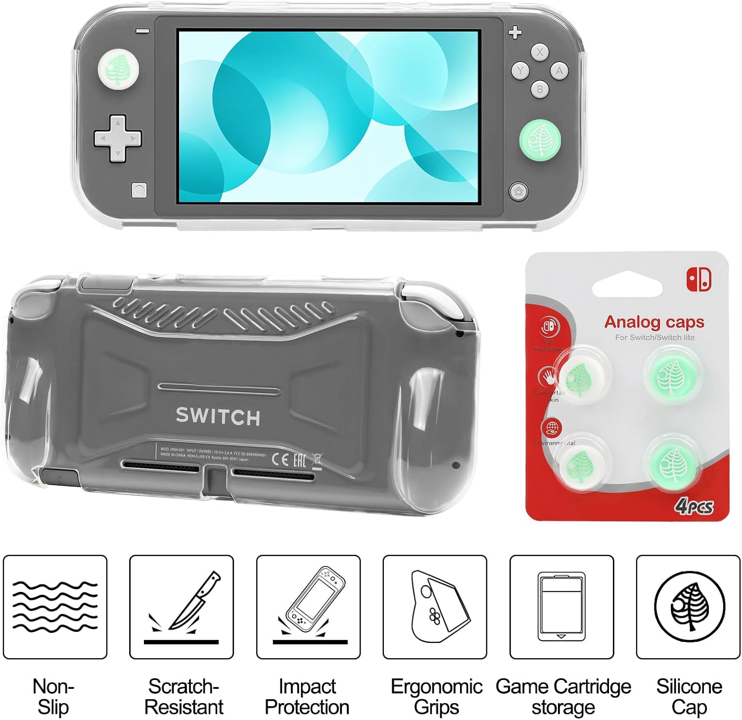 FUNDA CON ACCESORIOS WDZREE 16 EN 1 PARA NINTENDO SWITCH LITE NEGRO - 5