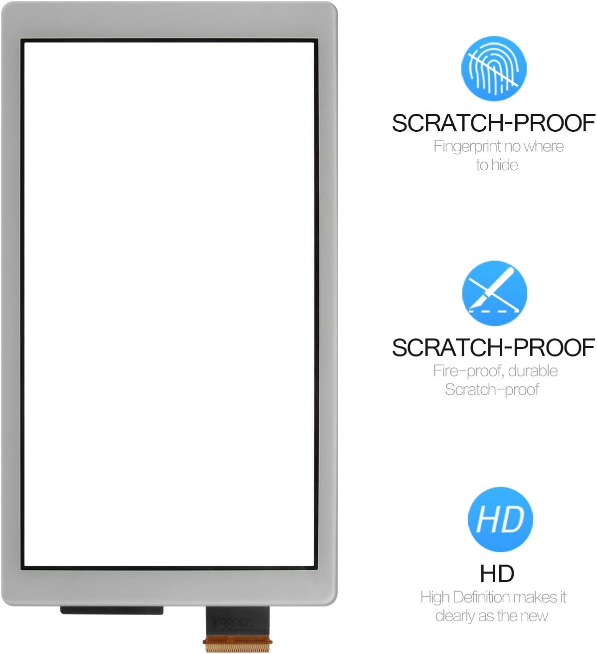 PANTALLA TÁCTIL A-MIND PARA NINTENDO SWITCH LITE GRIS - 2