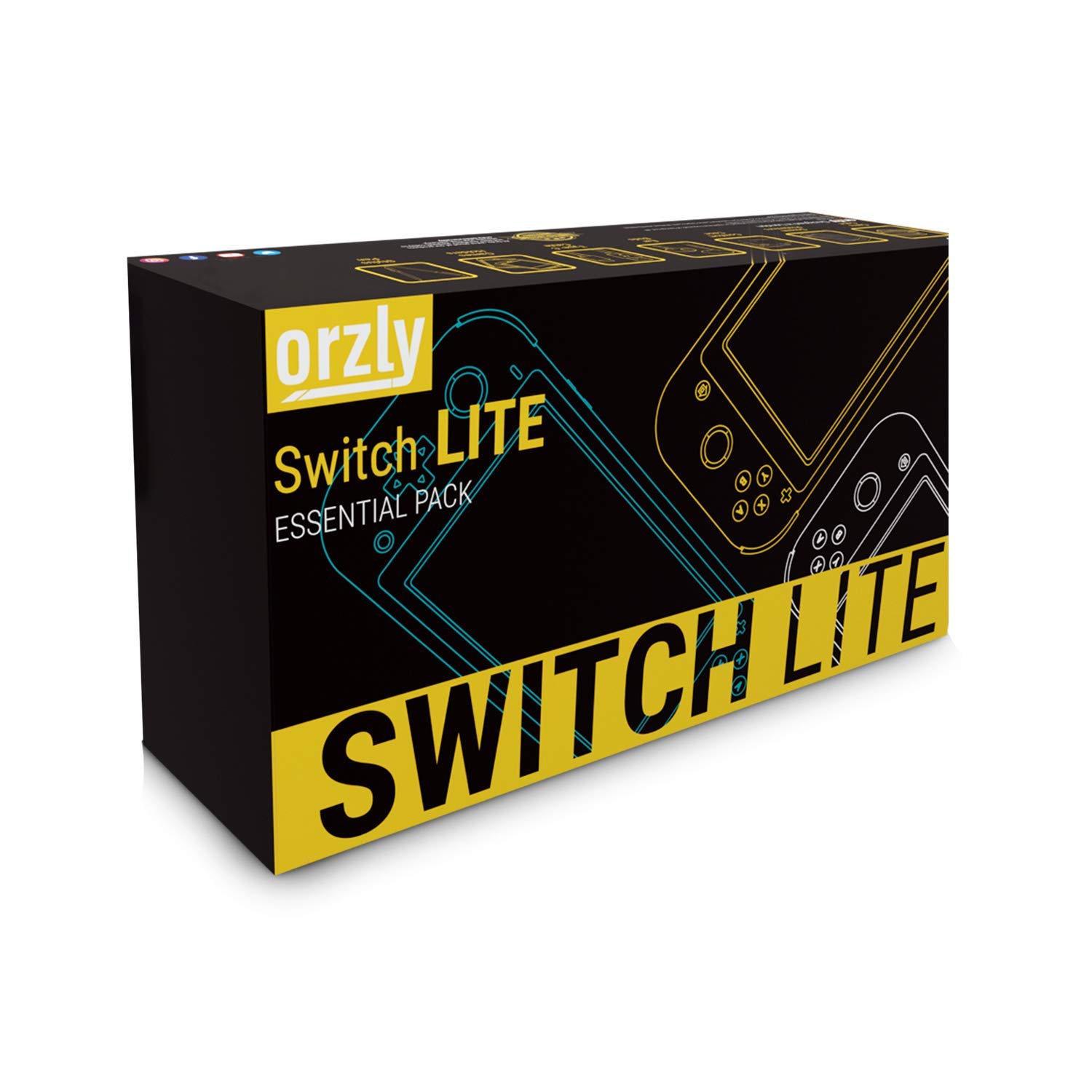KIT DE ACCESORIOS ORZLY PARA NINTENDO SWITCH LITE CON ESTUCHE, PROTECTOR DE PANTALLA Y MÁS - 2