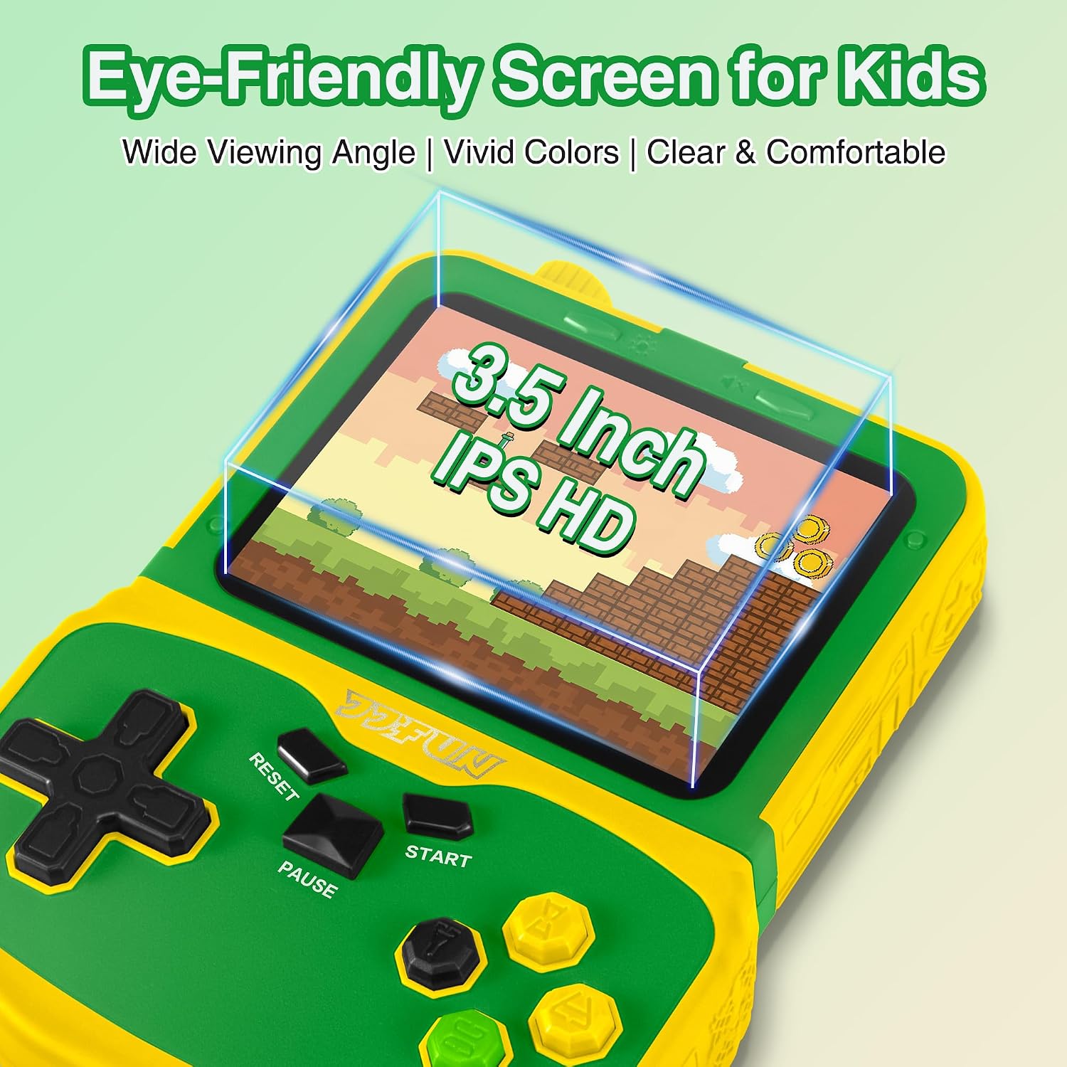 CONSOLA PORTÁTIL PARA NIÑOS SNONBROS QS8 220 JUEGOS RETRO VERDE - 3
