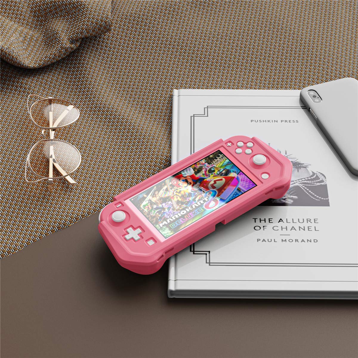 FUNDA PARA NINTENDO SWITCH LITE INOTOGG CORAL CON PROTECCIÓN ANTIARAÑAZOS Y ABSORCIÓN DE IMPACTOS - 5