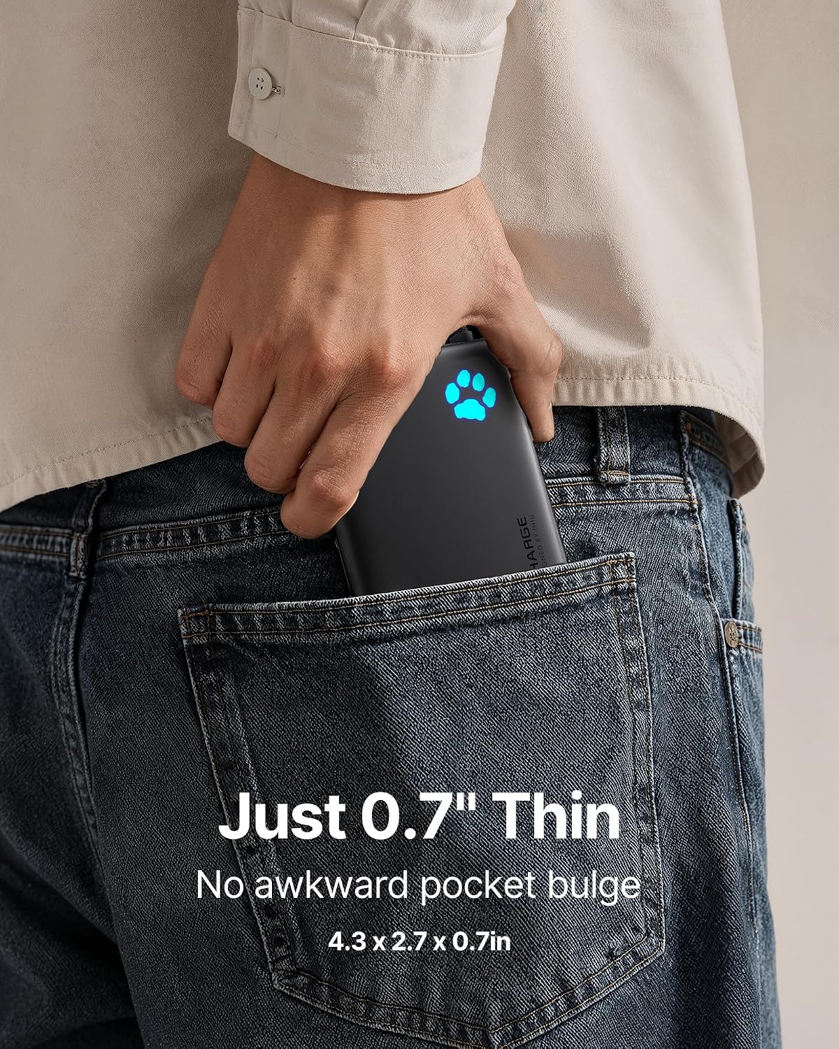 BATERÍA EXTERNA INIU 10000MAH 45W AZUL - 3