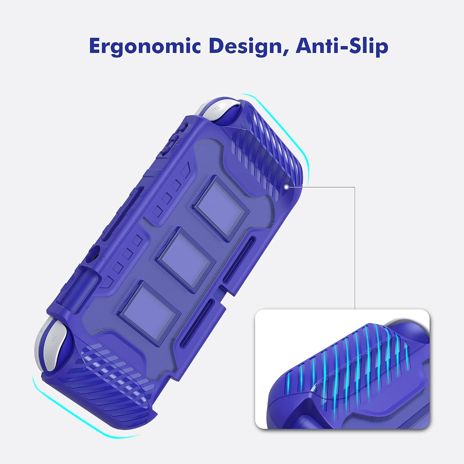 FUNDA PROTECTORA KIWIHOME PARA SWITCH LITE 2019 CON TAPAS PARA JOYSTICK - 4