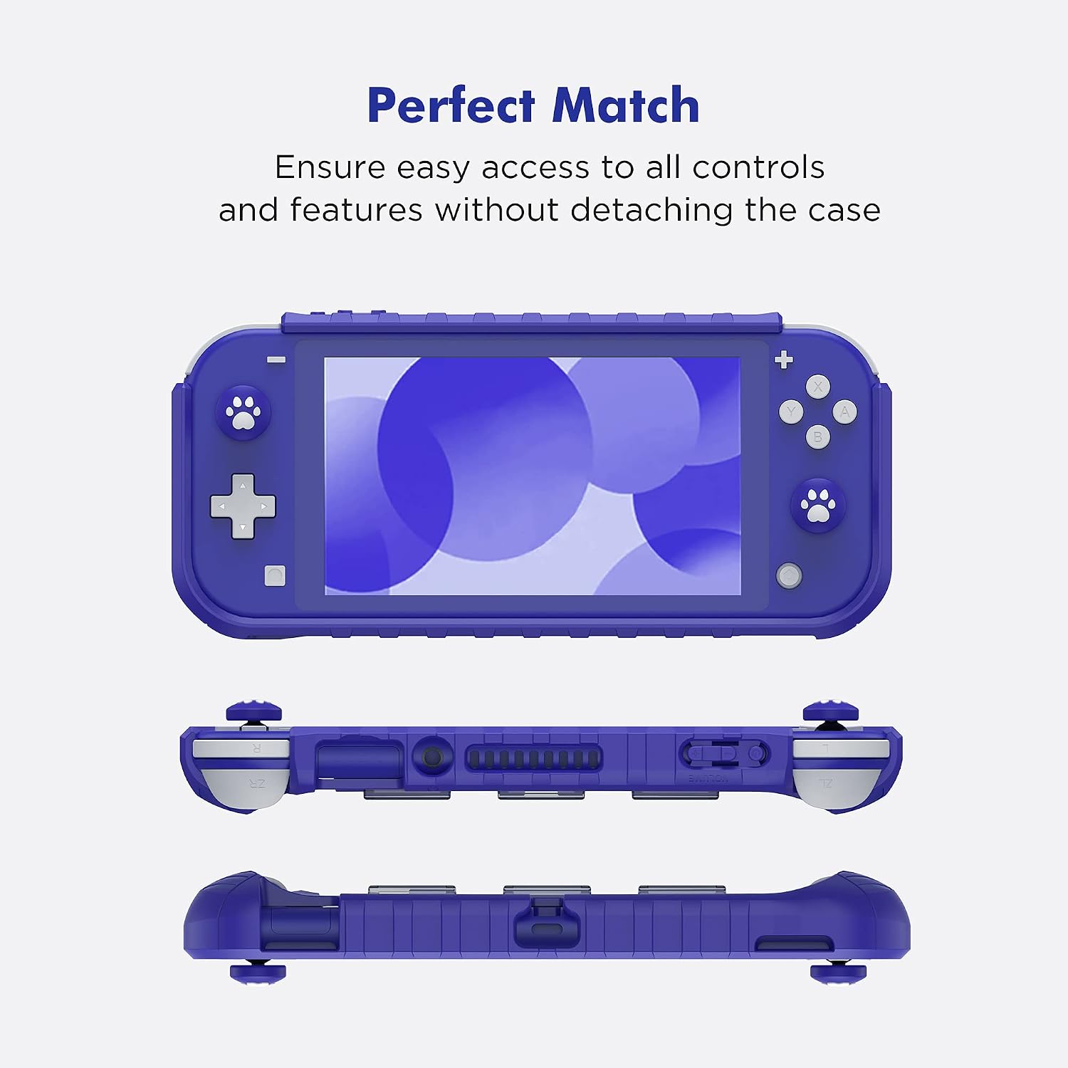 FUNDA PROTECTORA KIWIHOME PARA SWITCH LITE 2019 CON TAPAS PARA JOYSTICK - 5