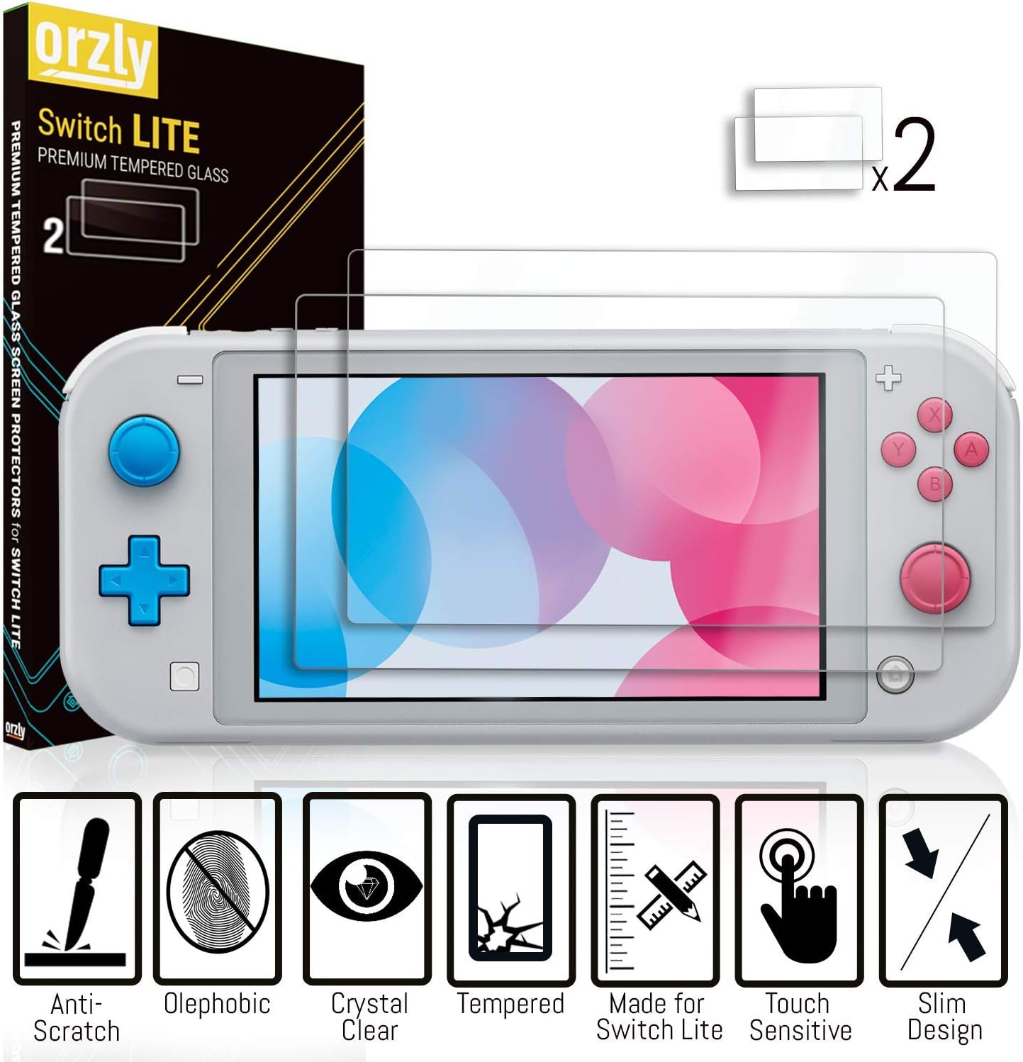 ACCESORIOS ORZLY PARA NINTENDO SWITCH LITE PACK AMARILLO - 5